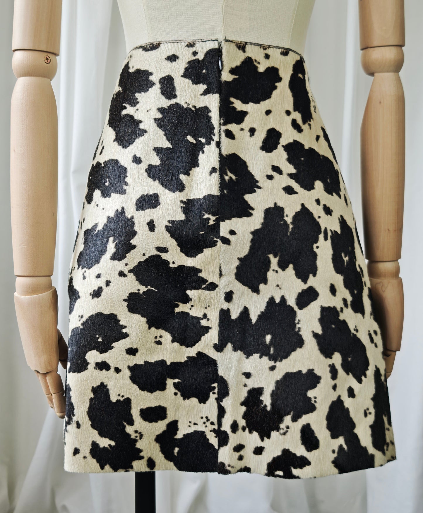 Cowhide mini skirt