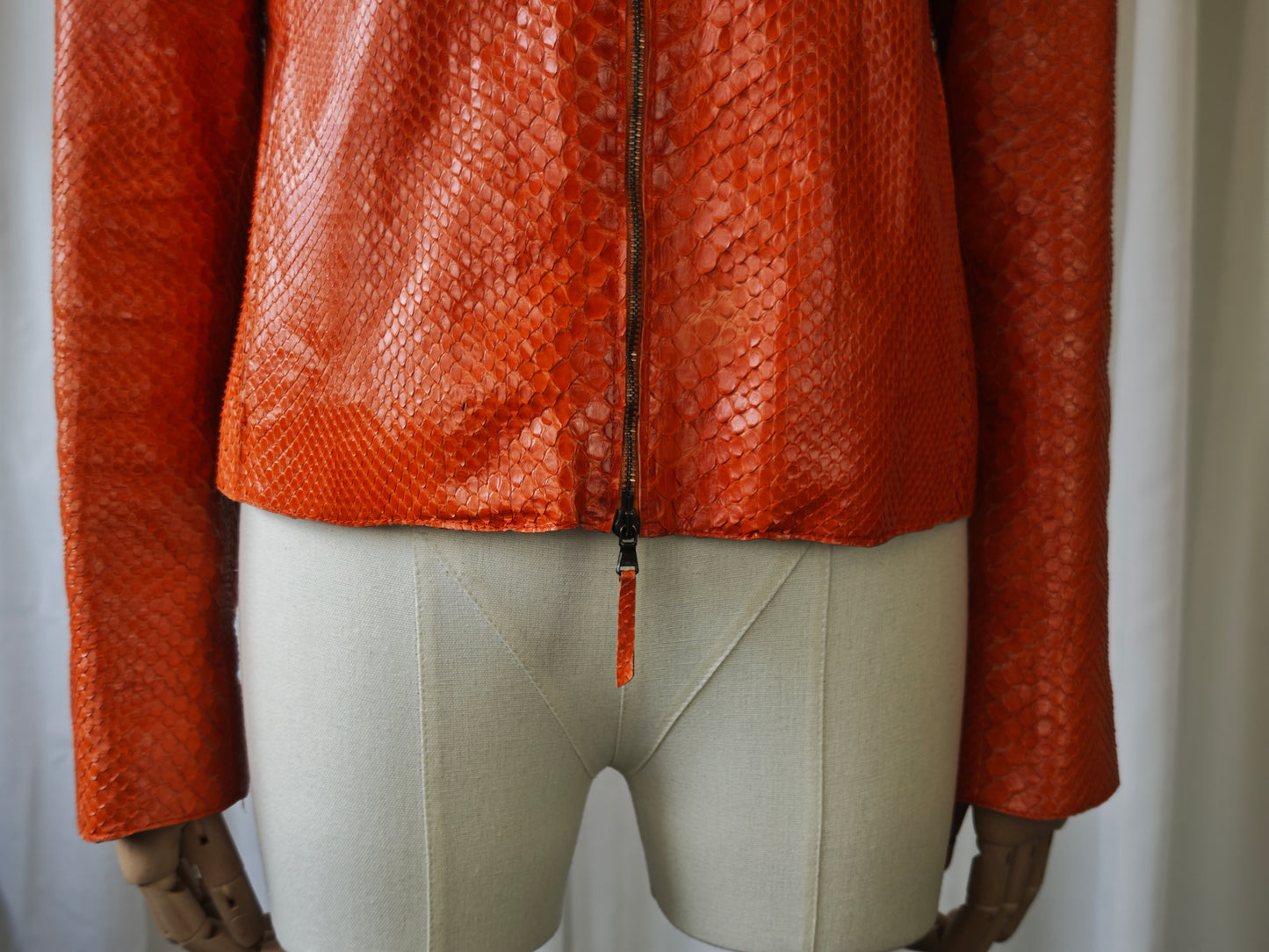 Genuine python leather jacket