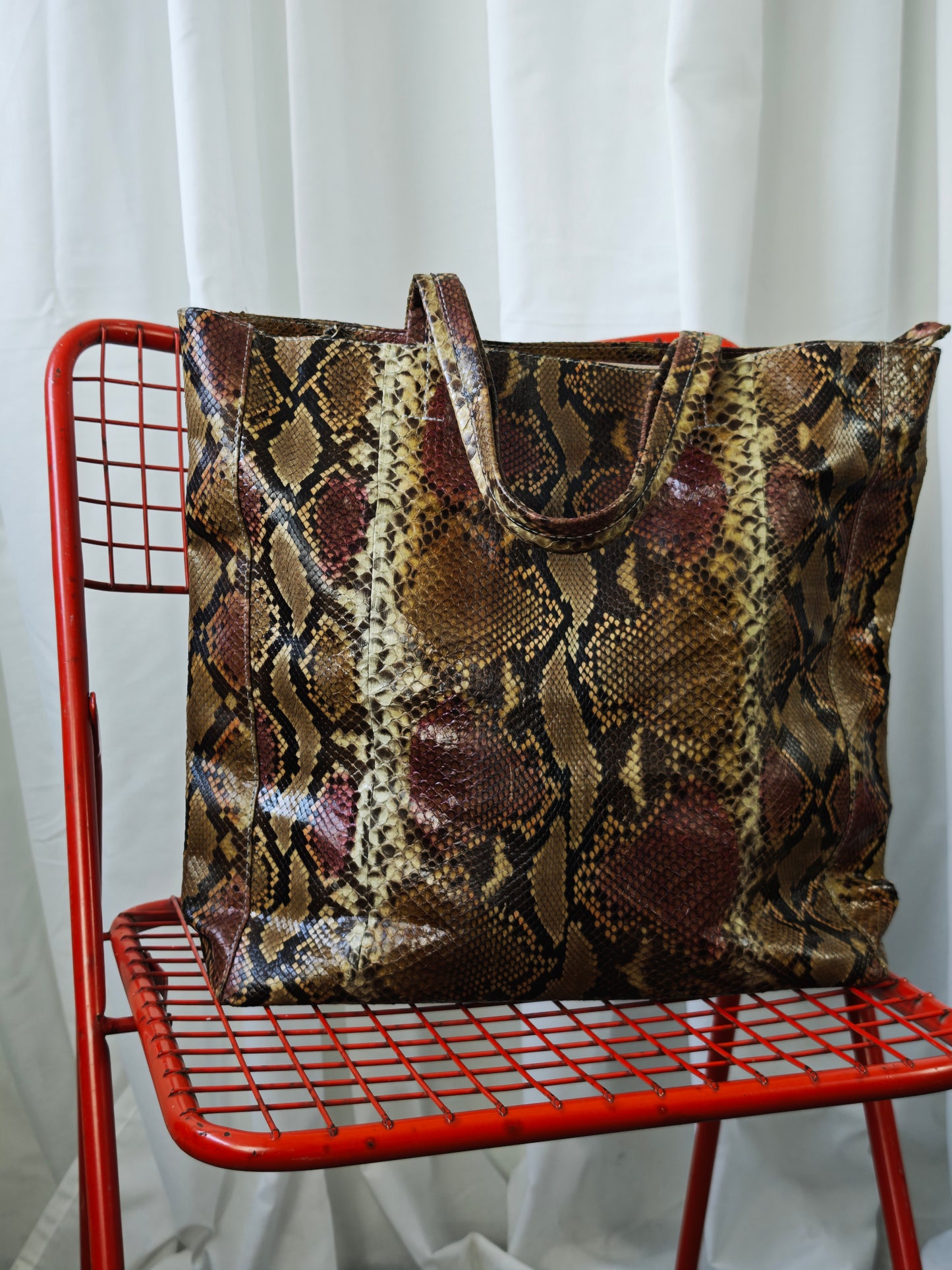 Snake skin tote