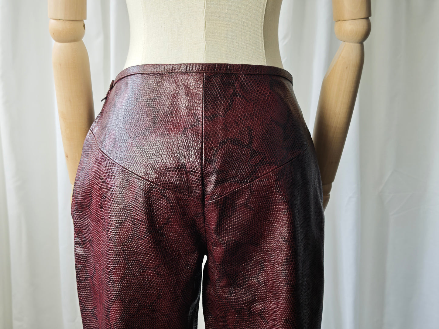 Python leather trousers - S/M