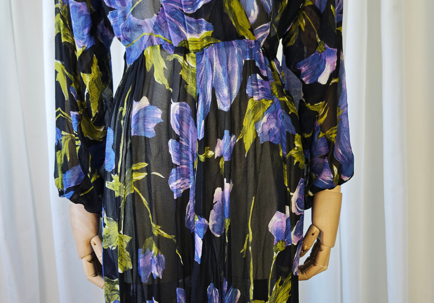 1970's silk chiffon dress