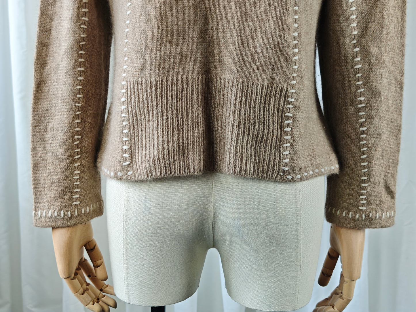Cashmere zip-vest - M
