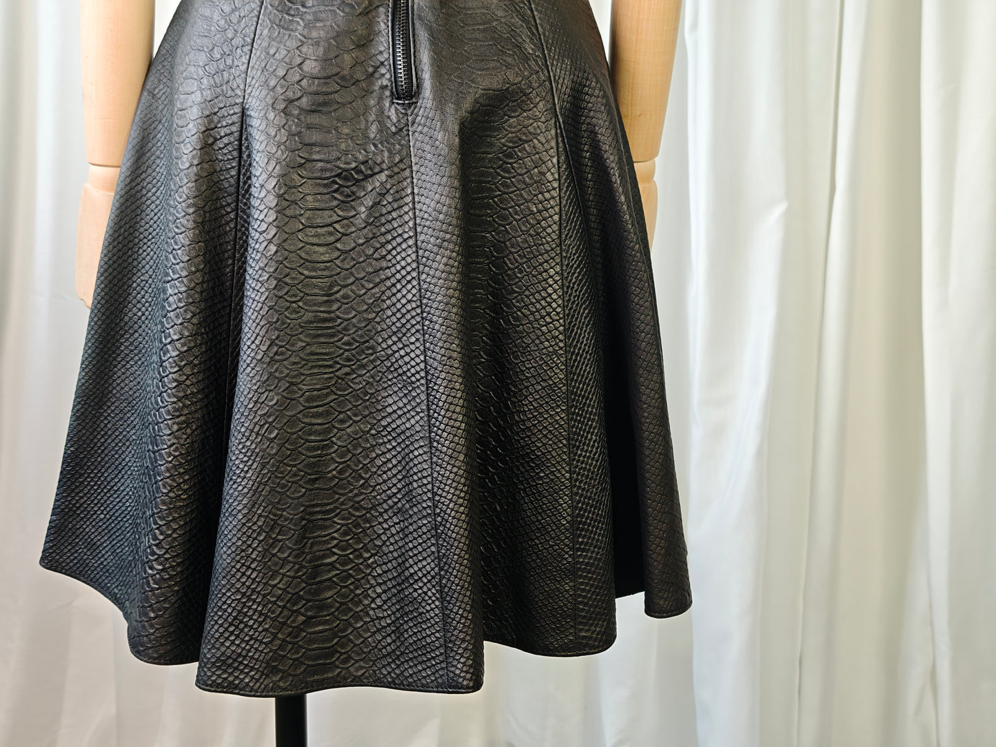Leather snake print dress