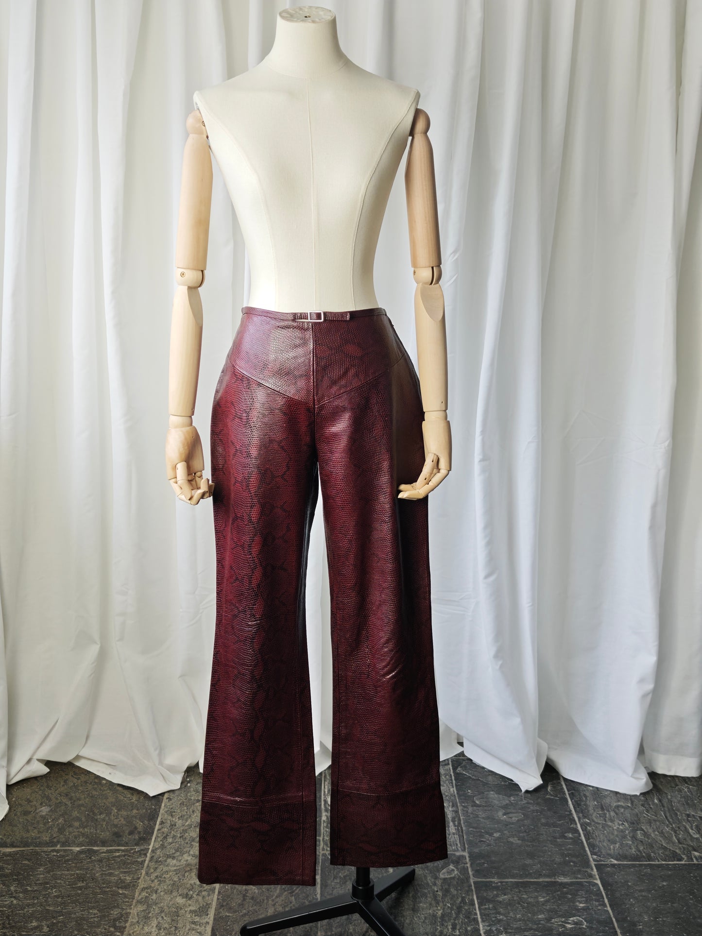 Python leather trousers - S/M