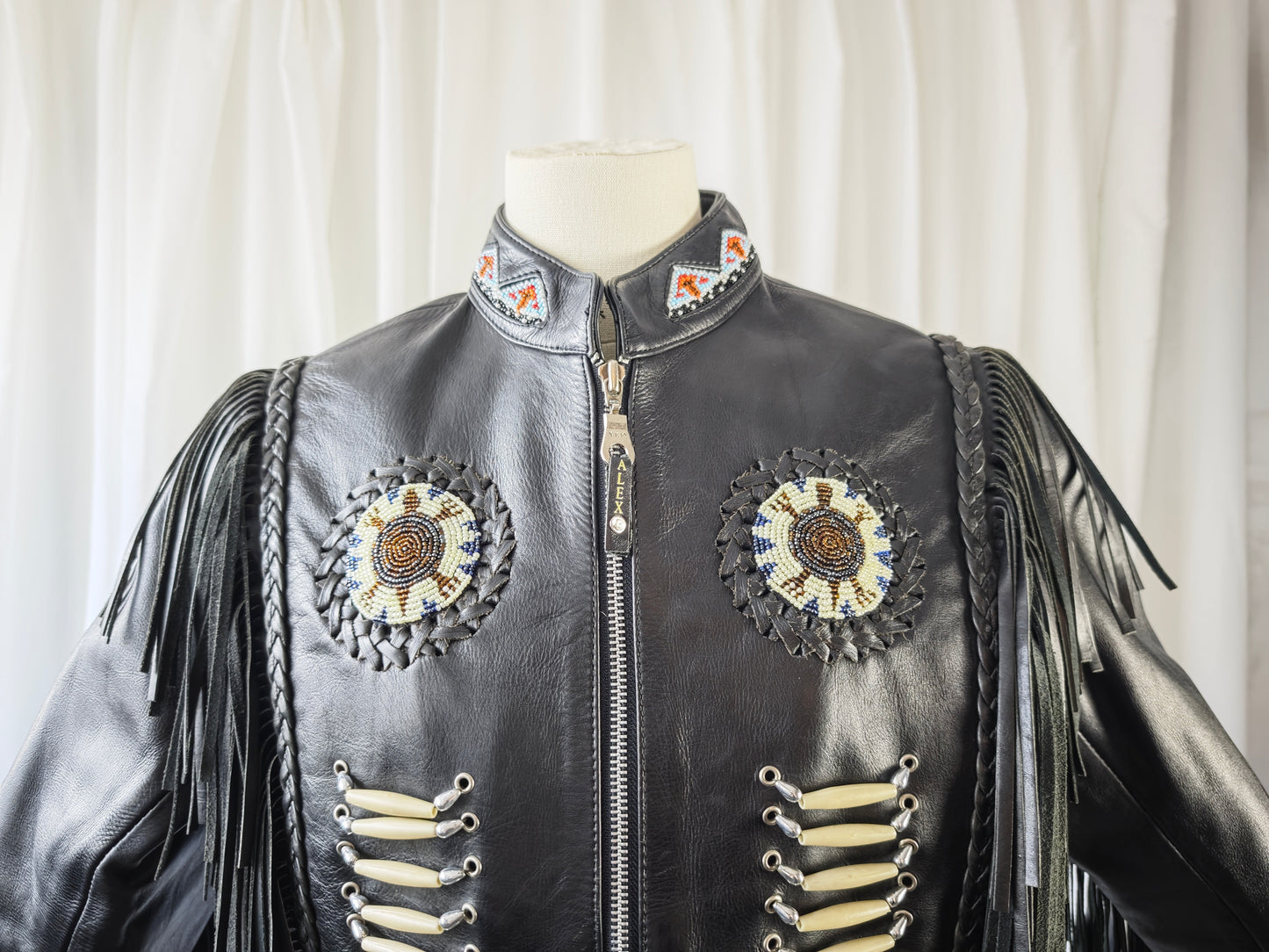 Native fringe jacket - S