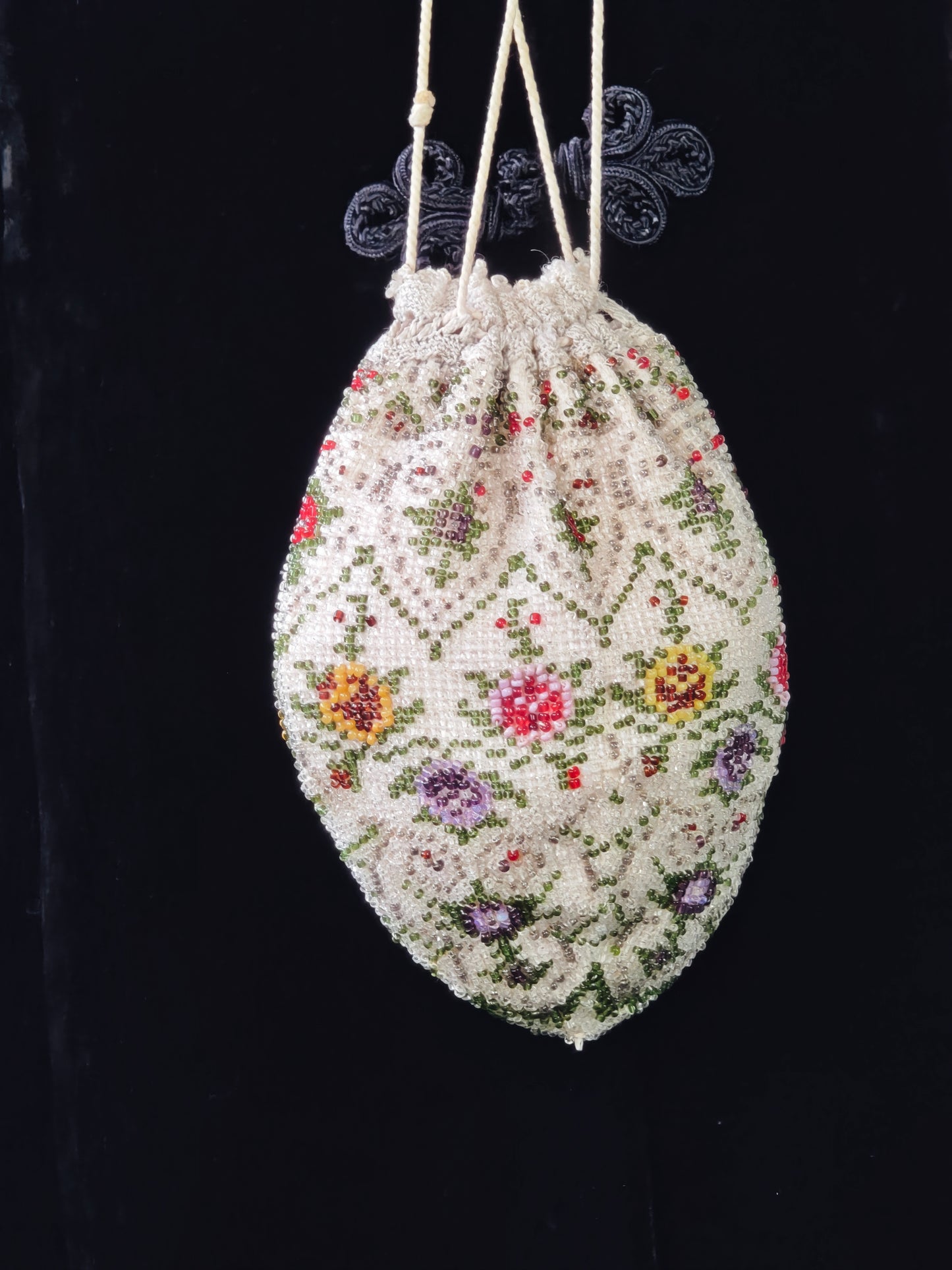 Victorian beaded pouch