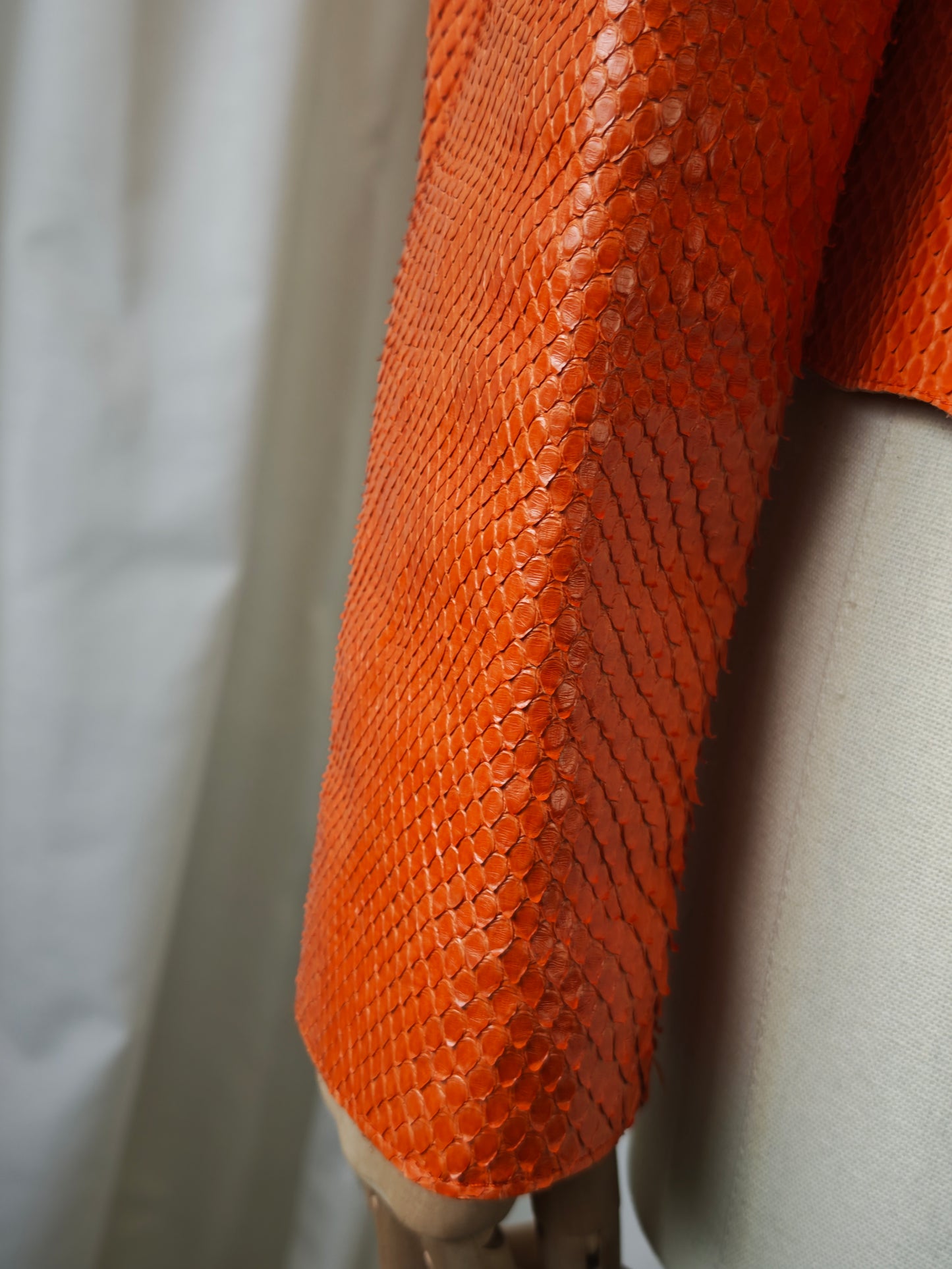 Genuine python leather jacket