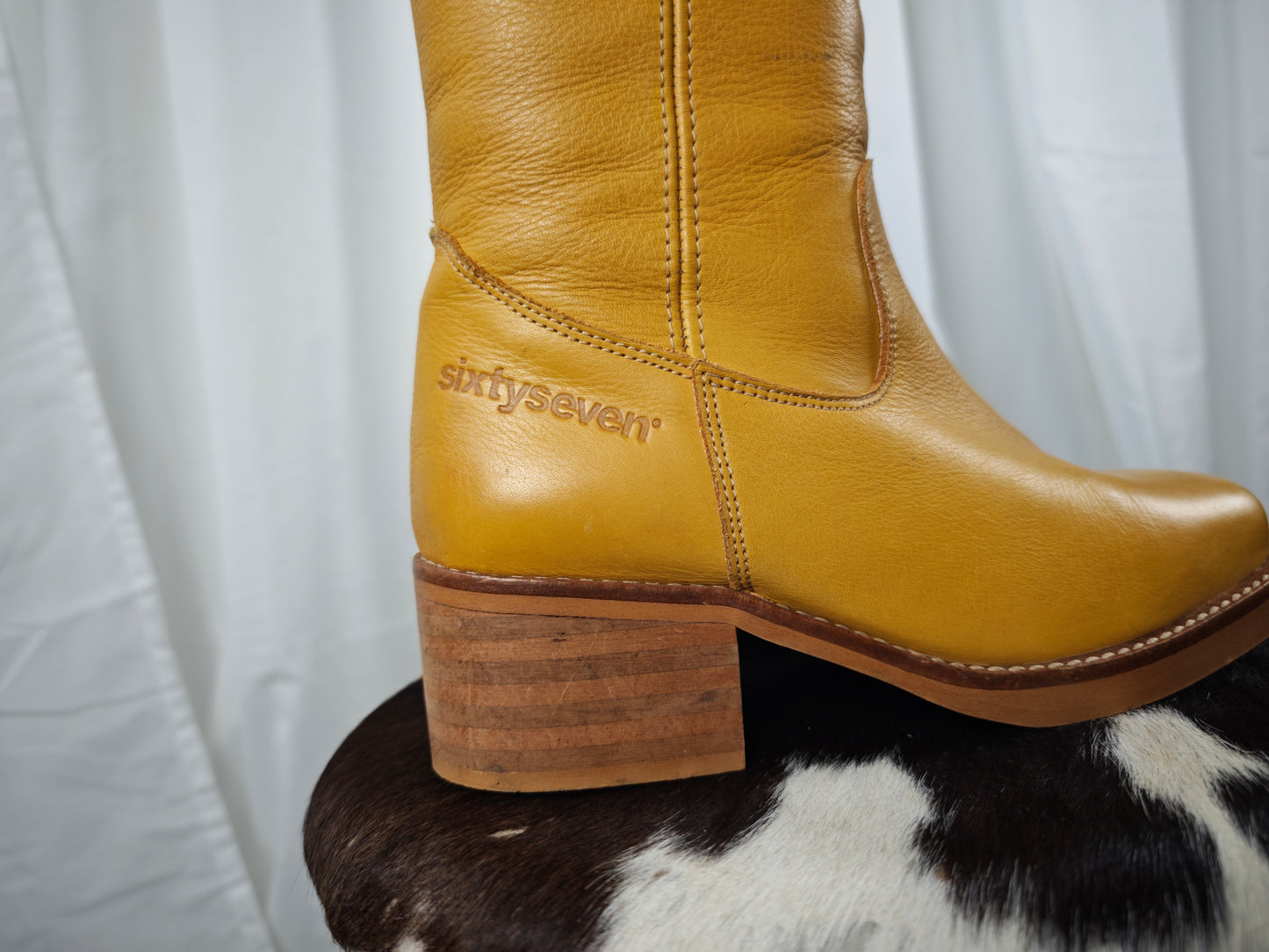 Mustard biker boots - 37