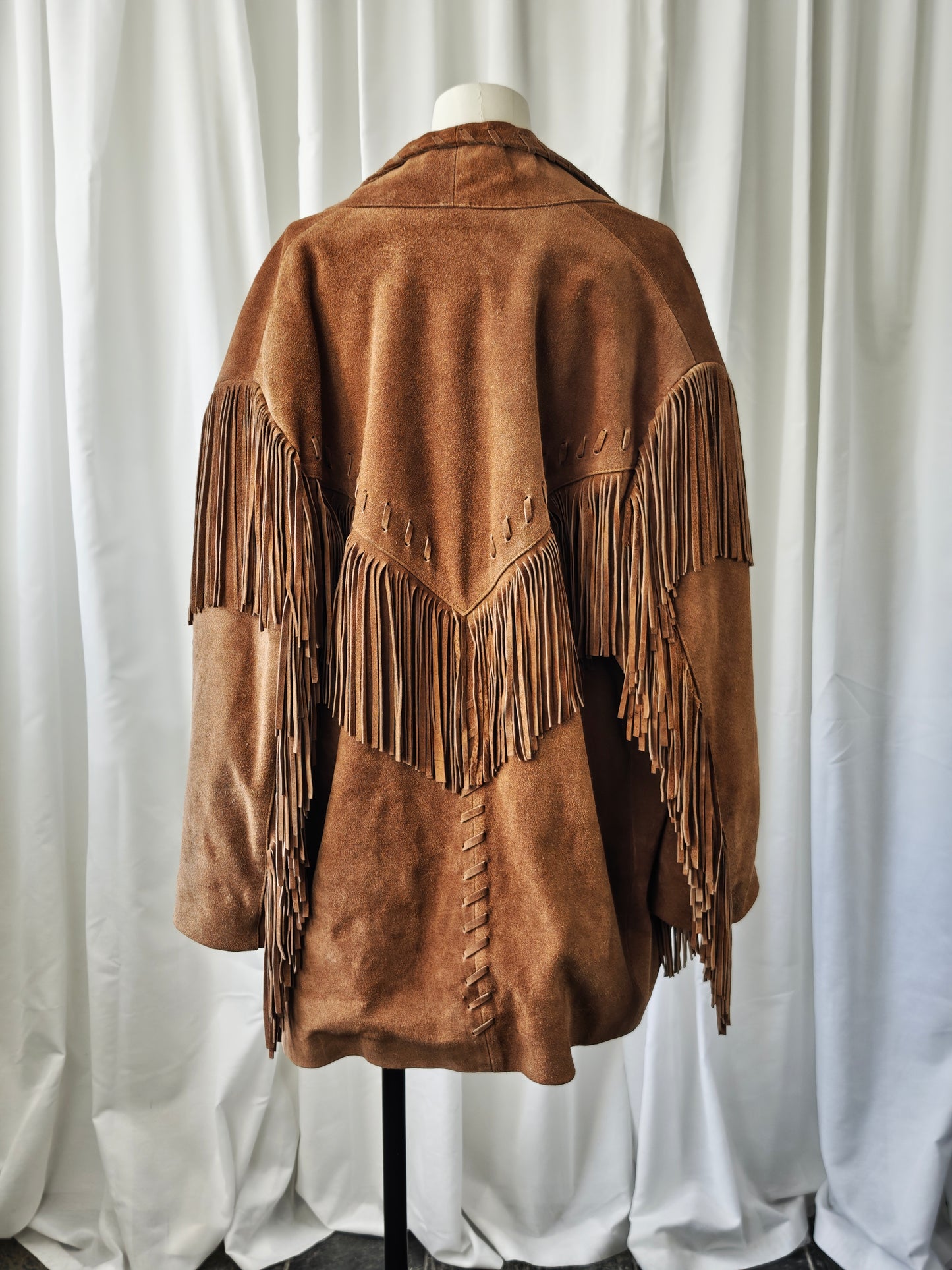 Suède fringe jacket - L/XXL