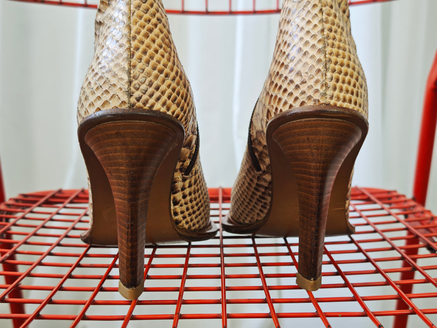 Snake print stiletto boots - 38