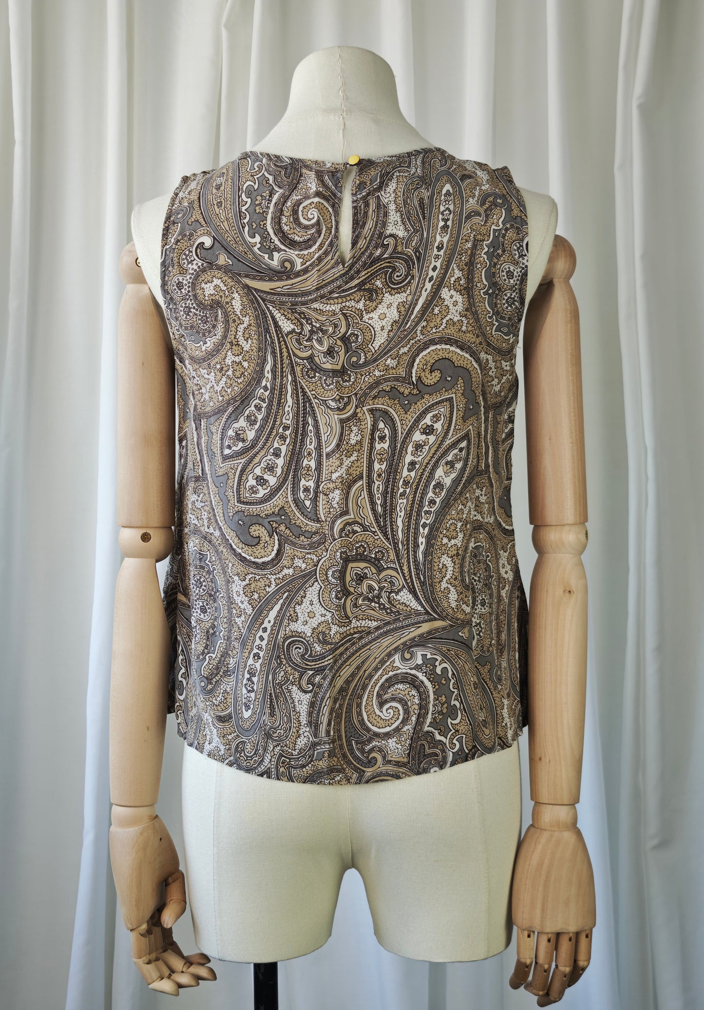 Silk paisley print top - petit