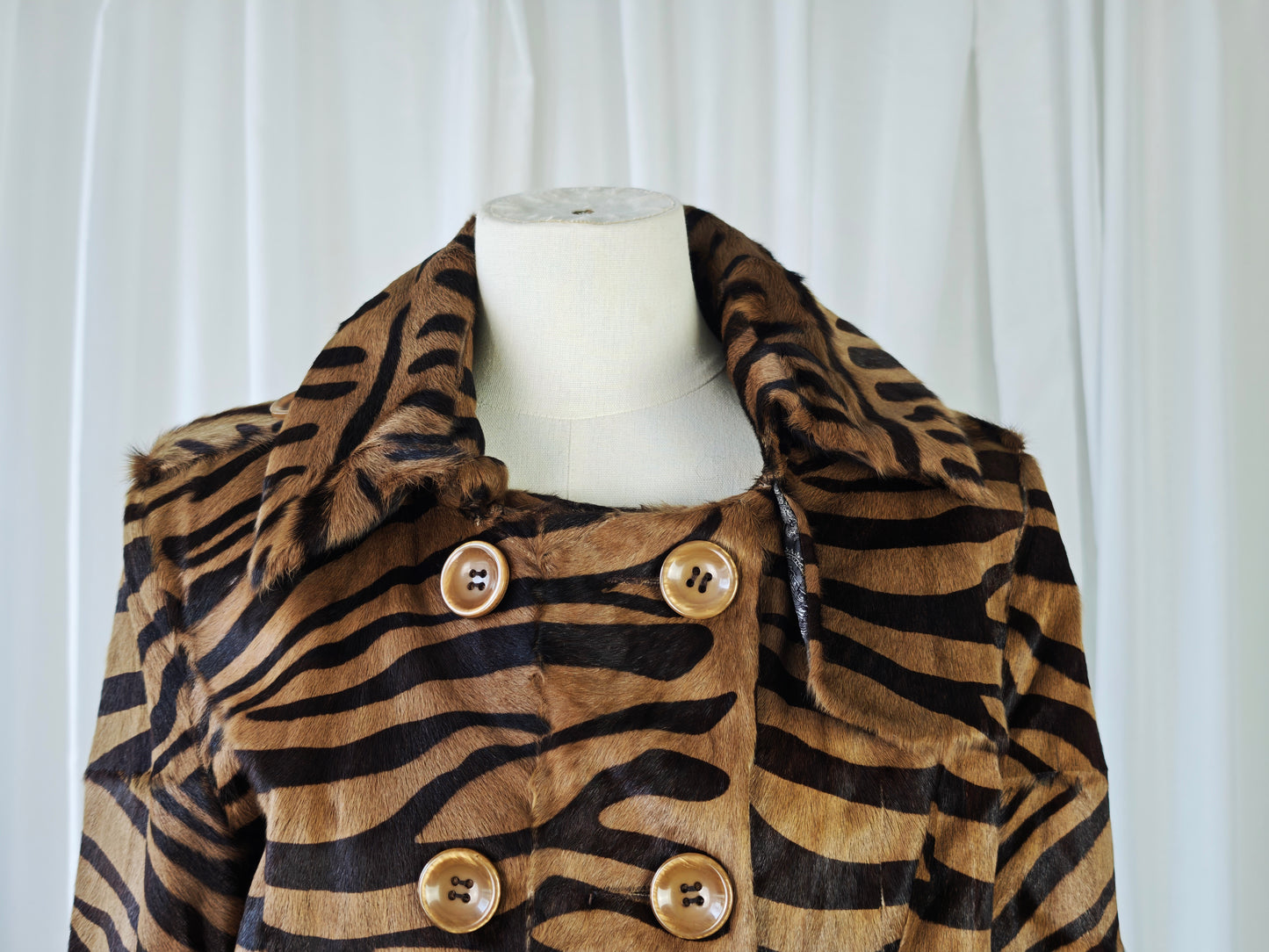 Tiger print pony jacket