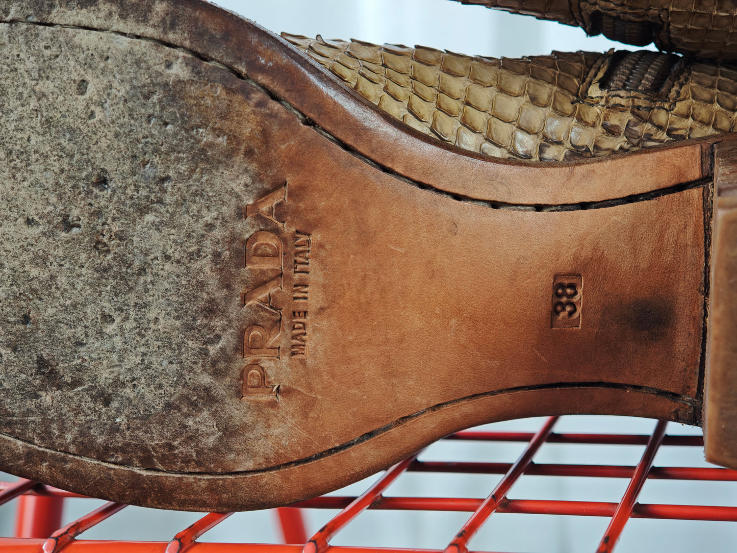 Prada python boots - 38