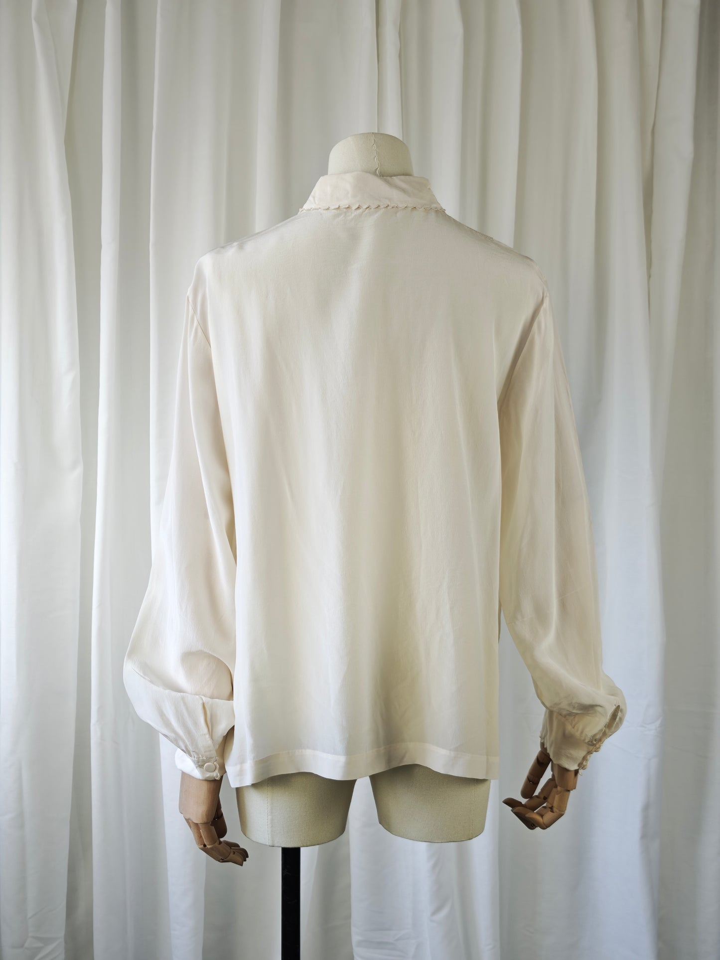 1950s silk blouse - XL