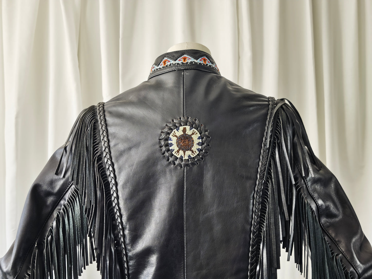 Native fringe jacket - S
