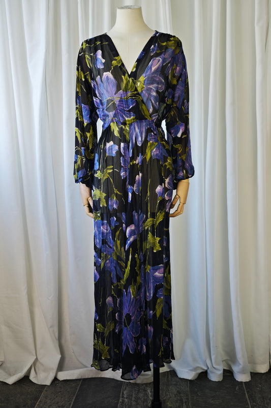 1970's silk chiffon dress