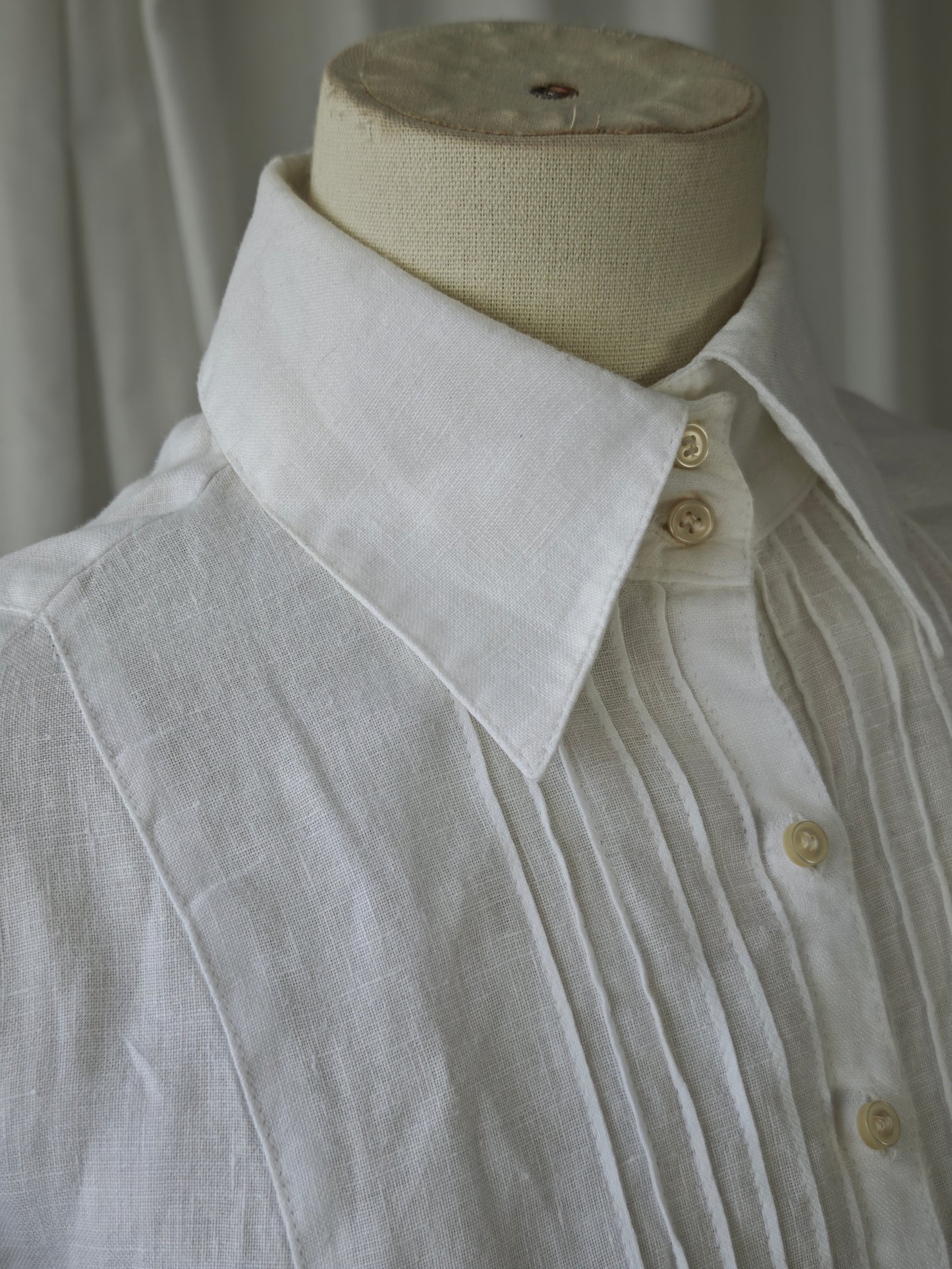 Linen baby doll blouse