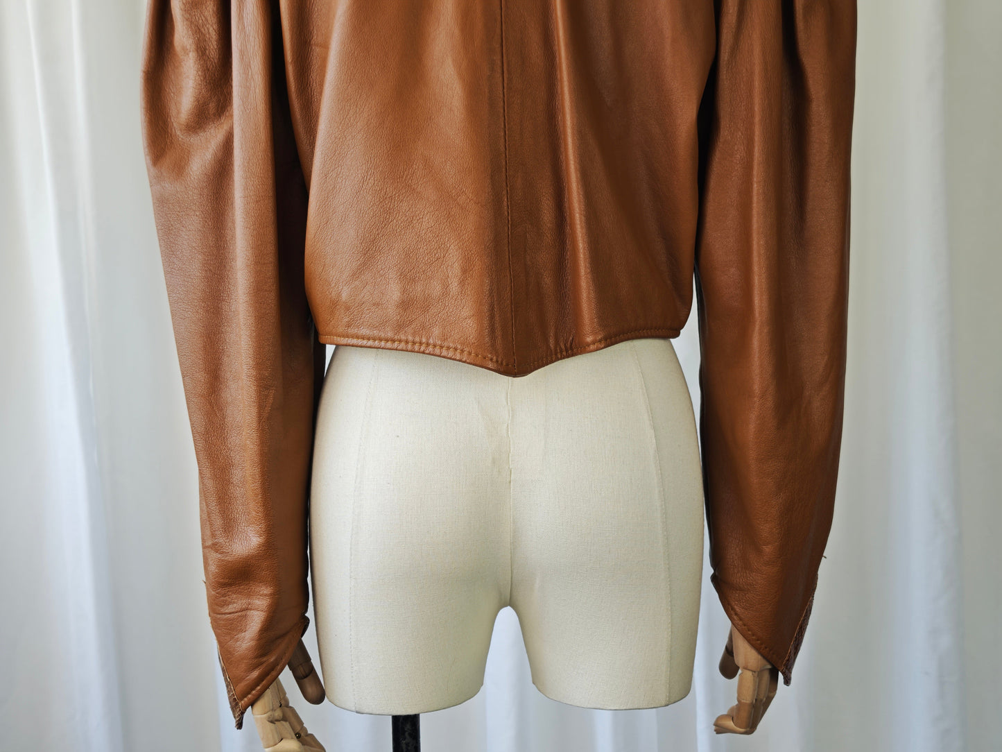 1980s leather bolero jacket