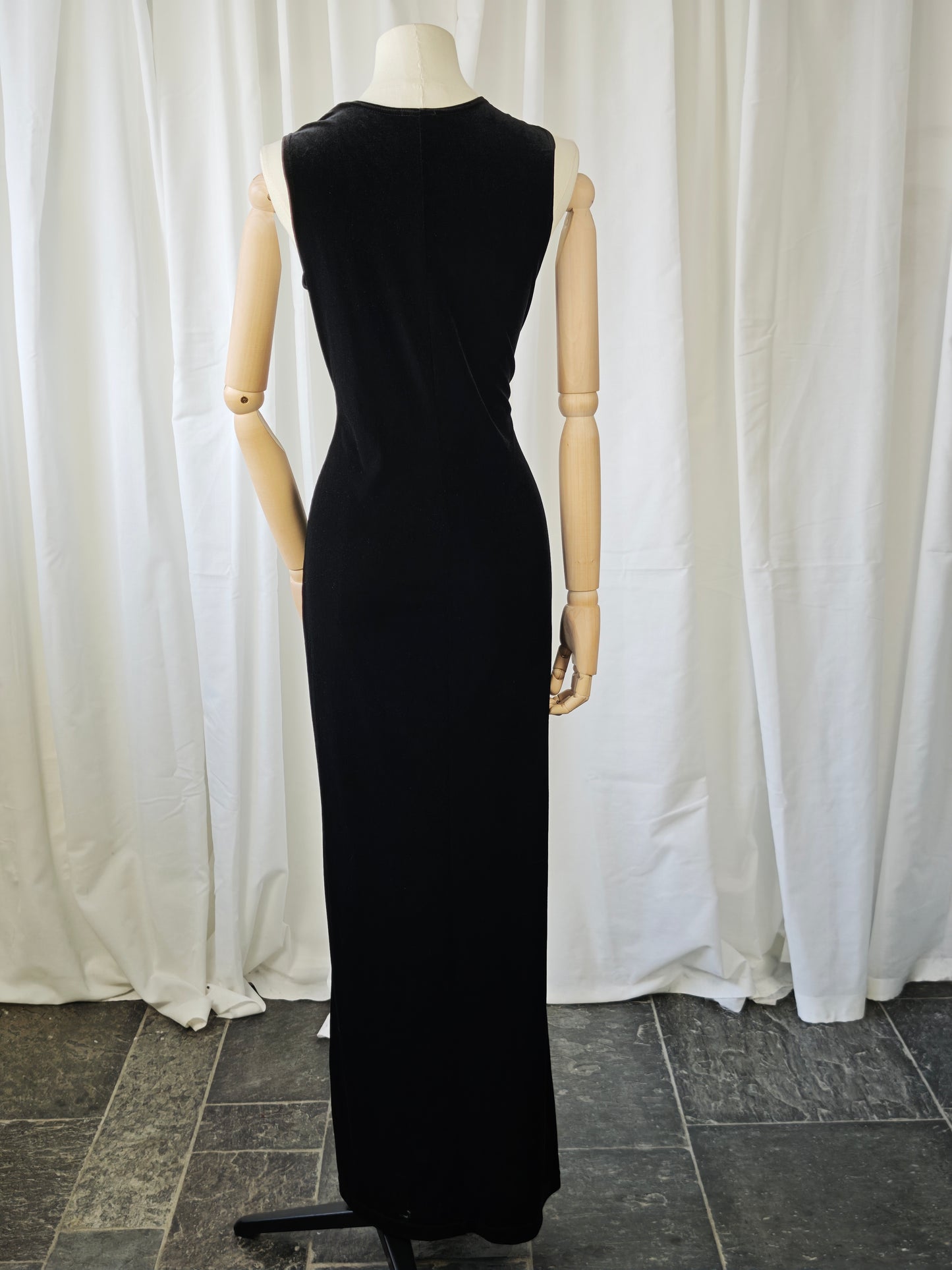 Velvet maxi dress - M