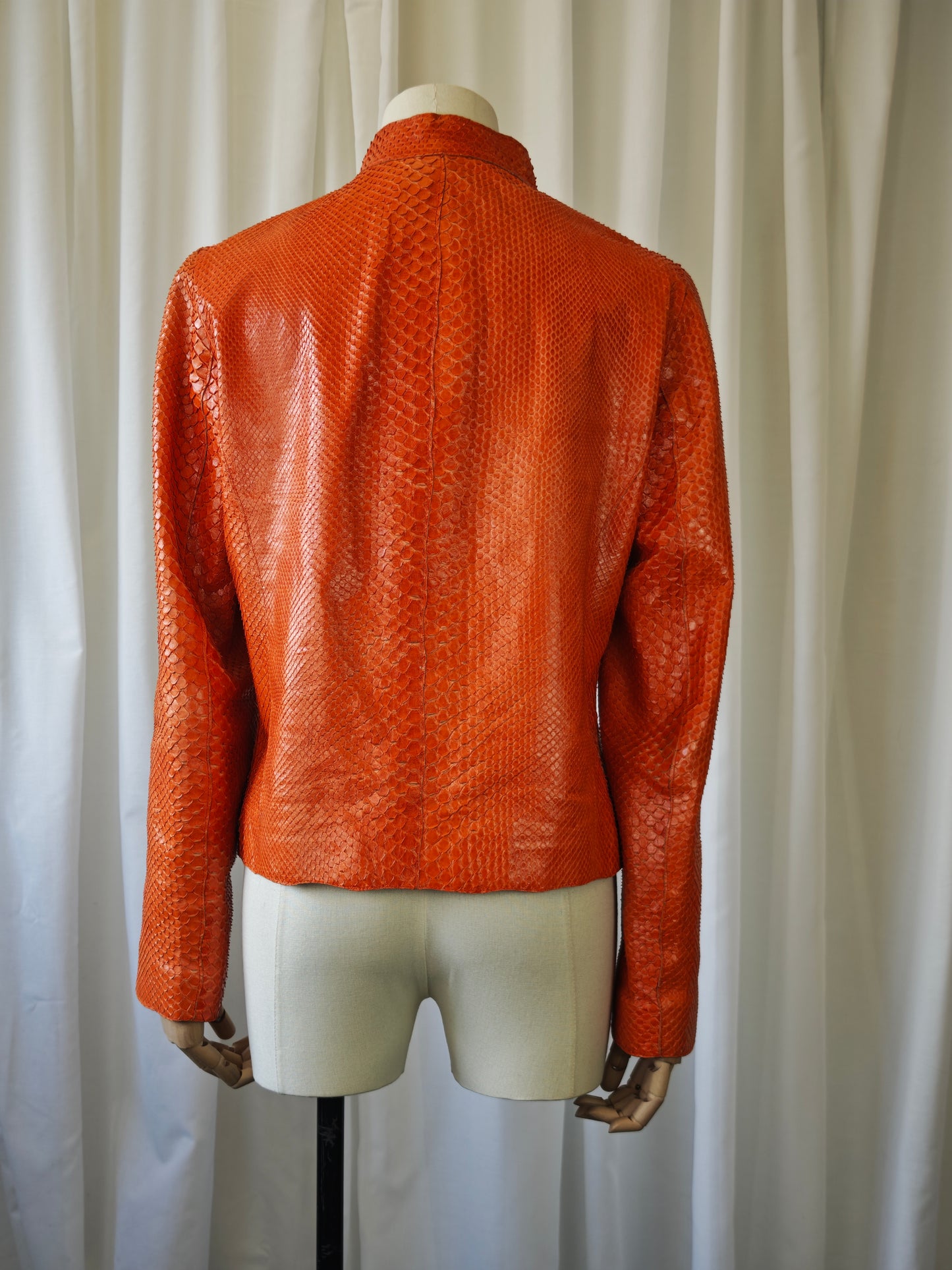 Genuine python leather jacket