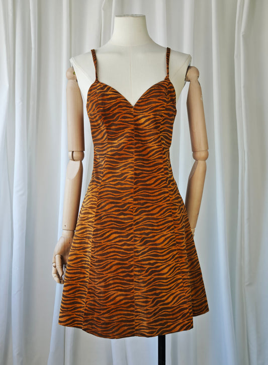 Suède tiger print dress