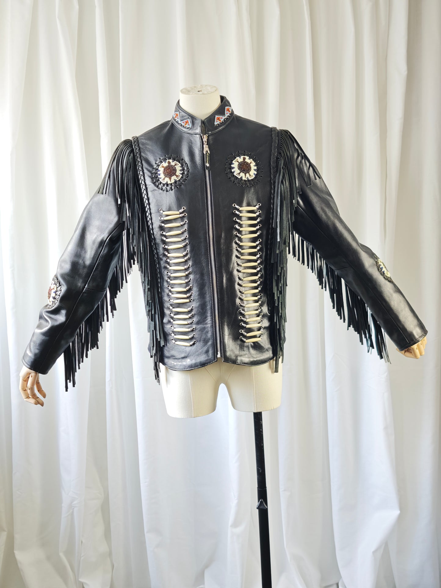 Native fringe jacket - S