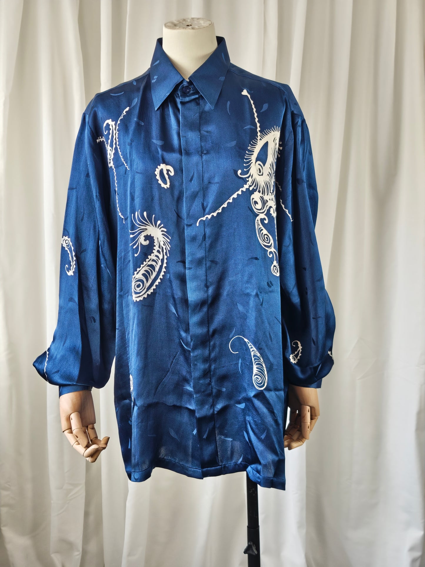 90s silk shirt - M/L