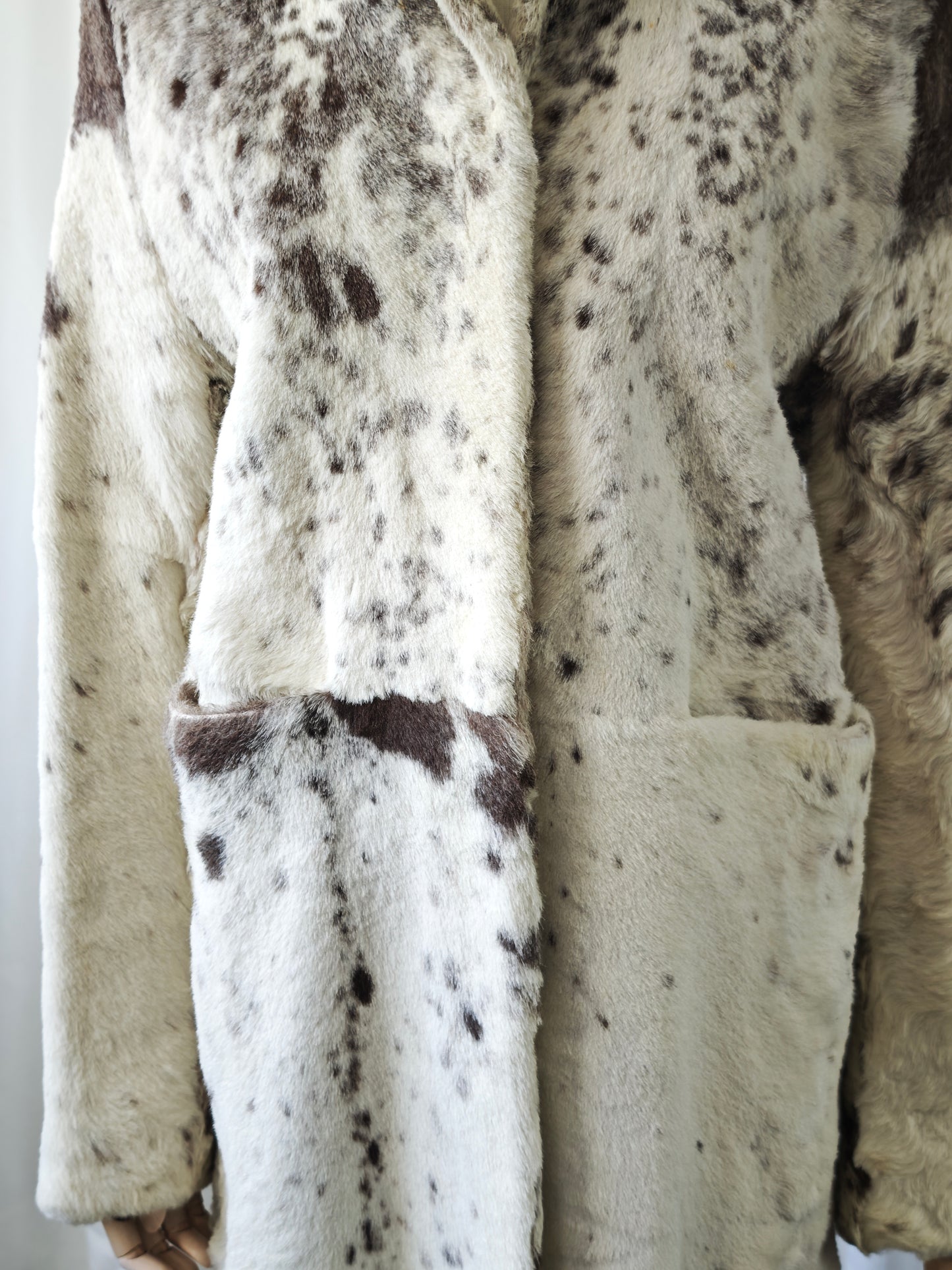 Cow print pony hair coat - M