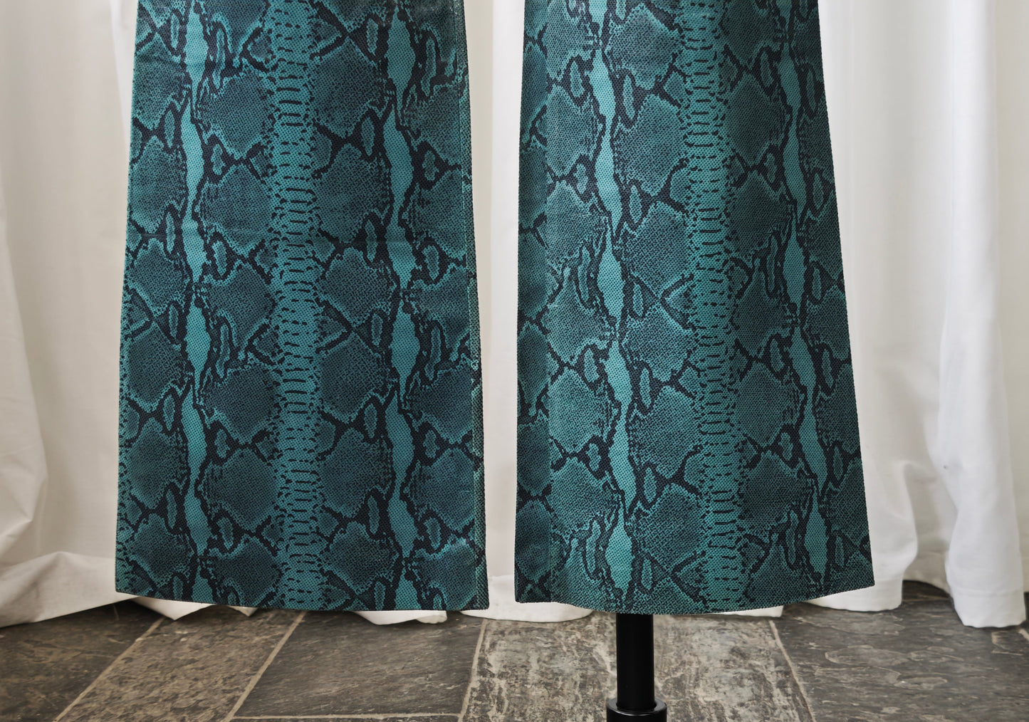 Leather snake print suit