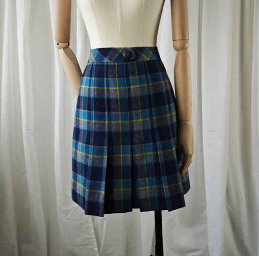 70's tartan skirt - M