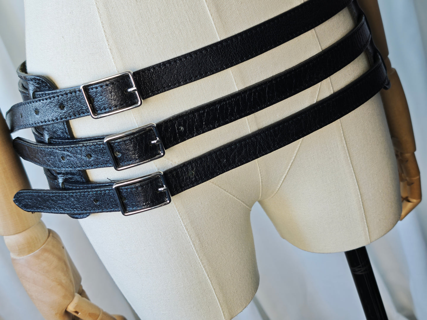 Leather corset belt - 90 cm