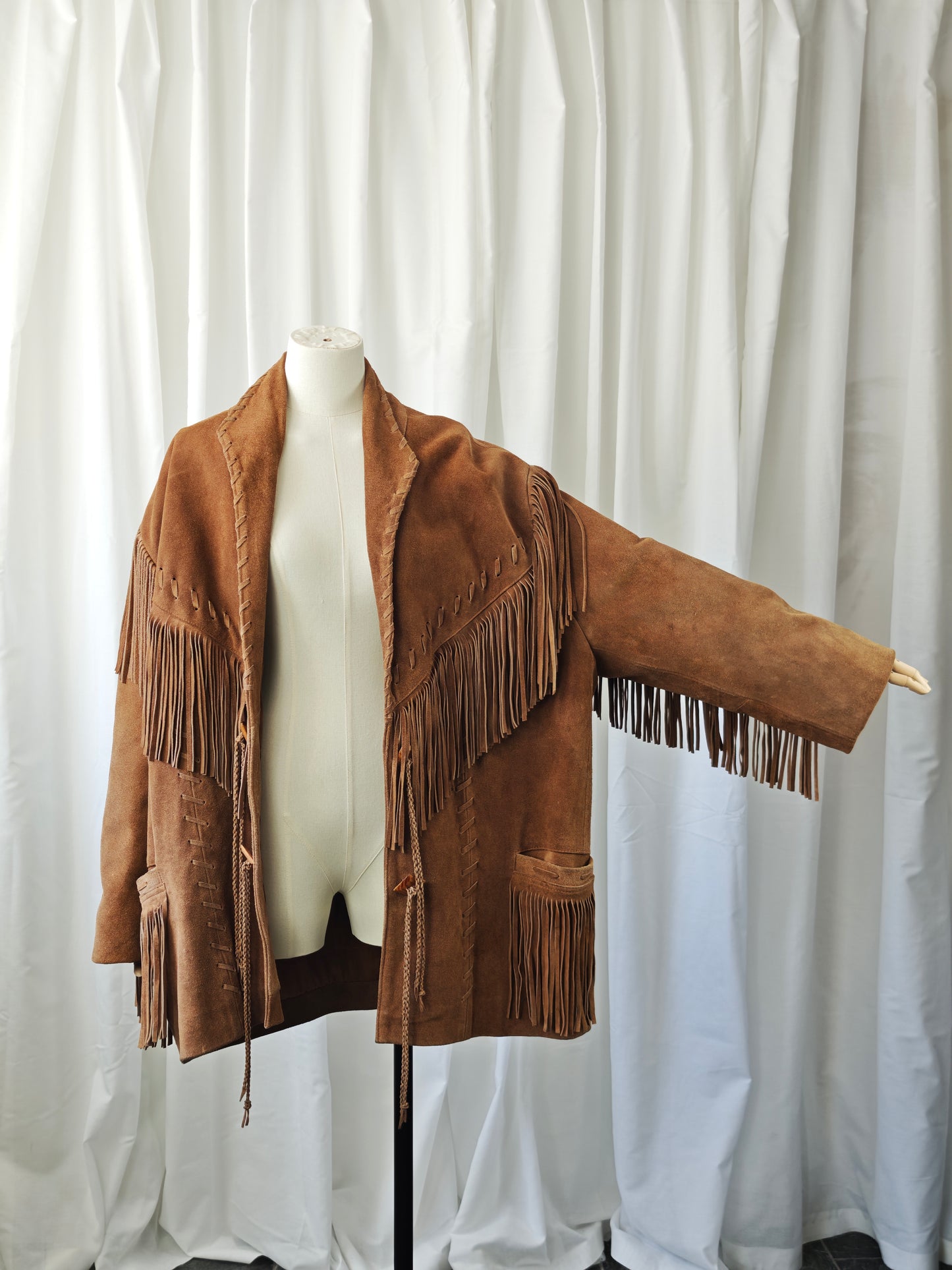 Suède fringe jacket - L/XXL