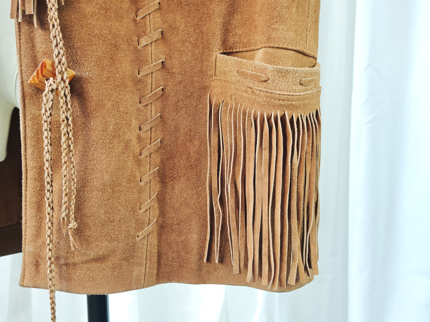 Suède fringe jacket - L/XXL