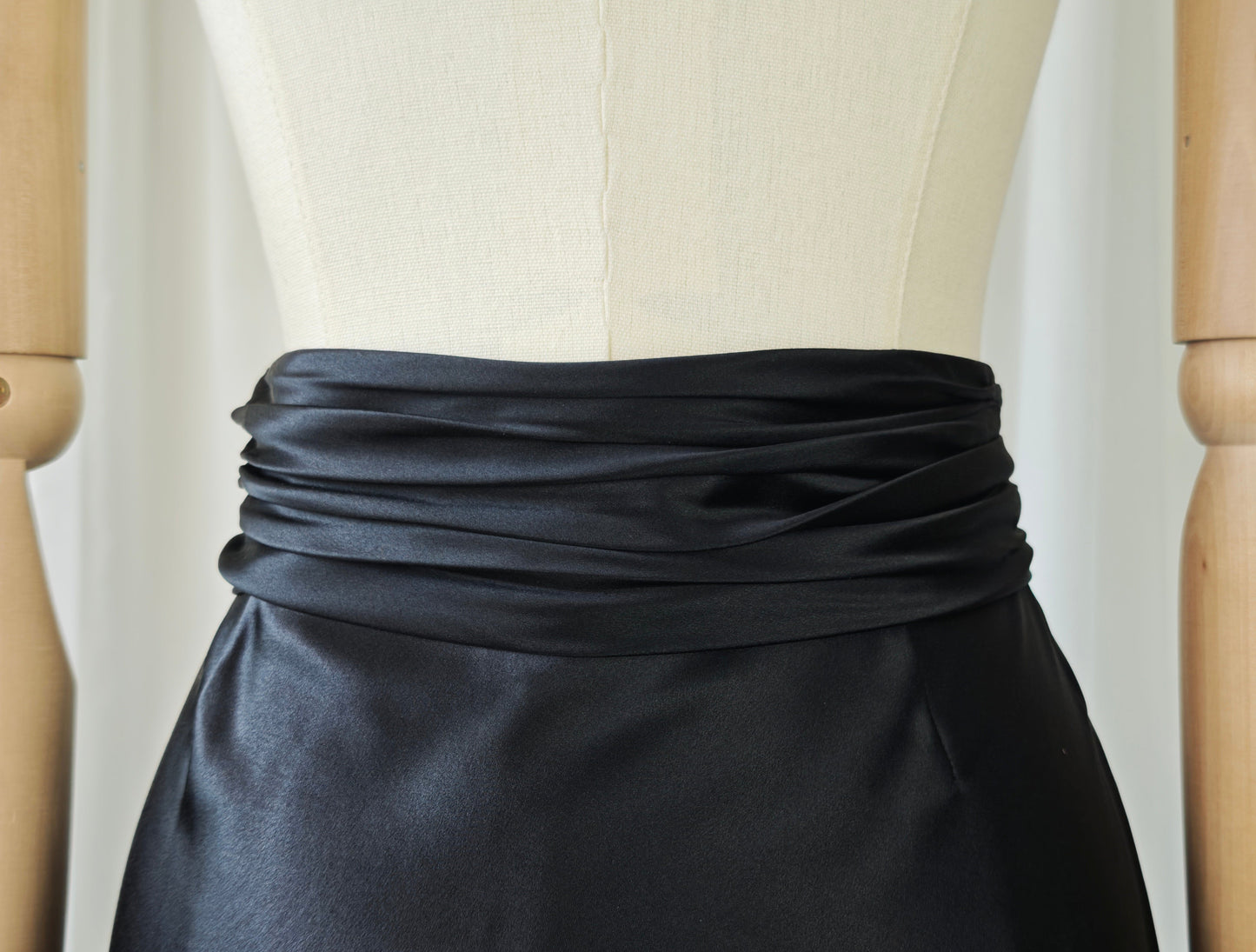 Silk midi skirt
