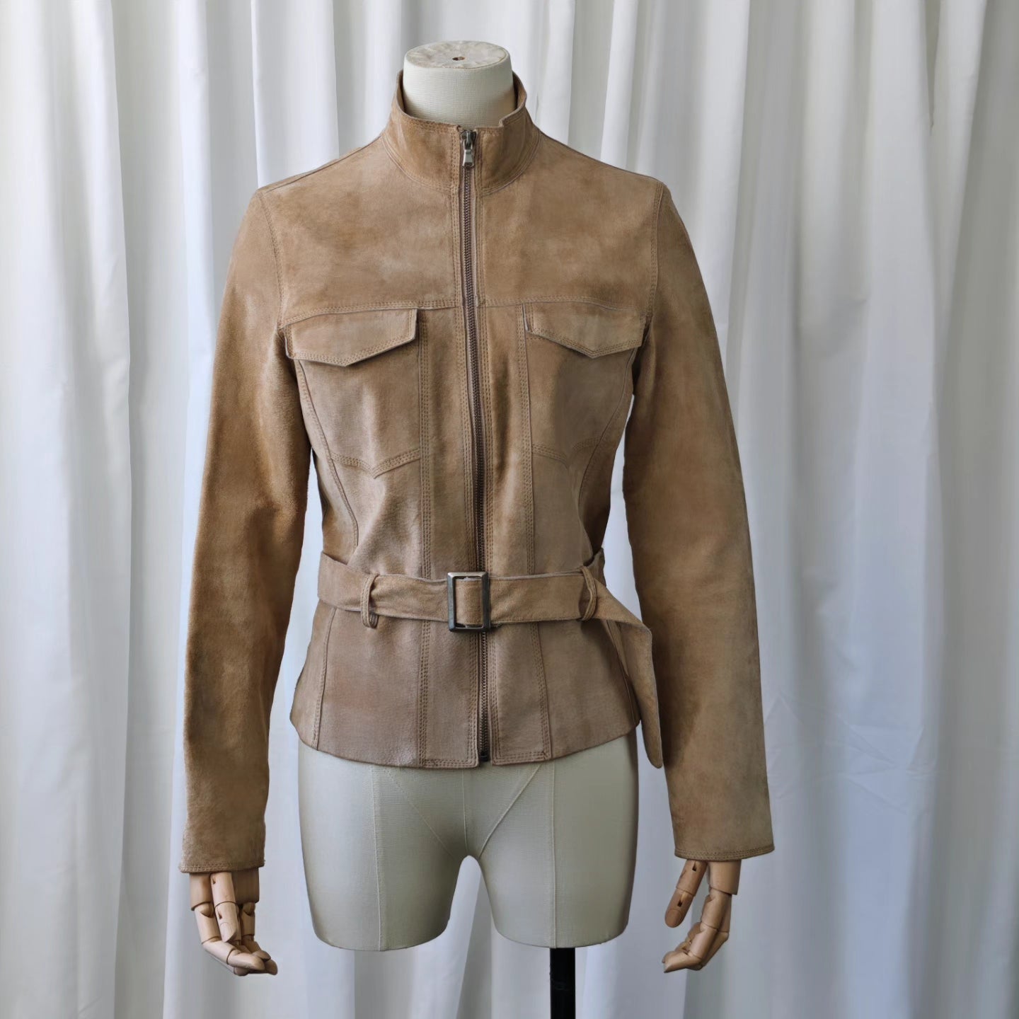 Minimalist suède jacket - S