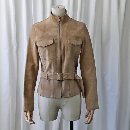 Minimalist suède jacket - S