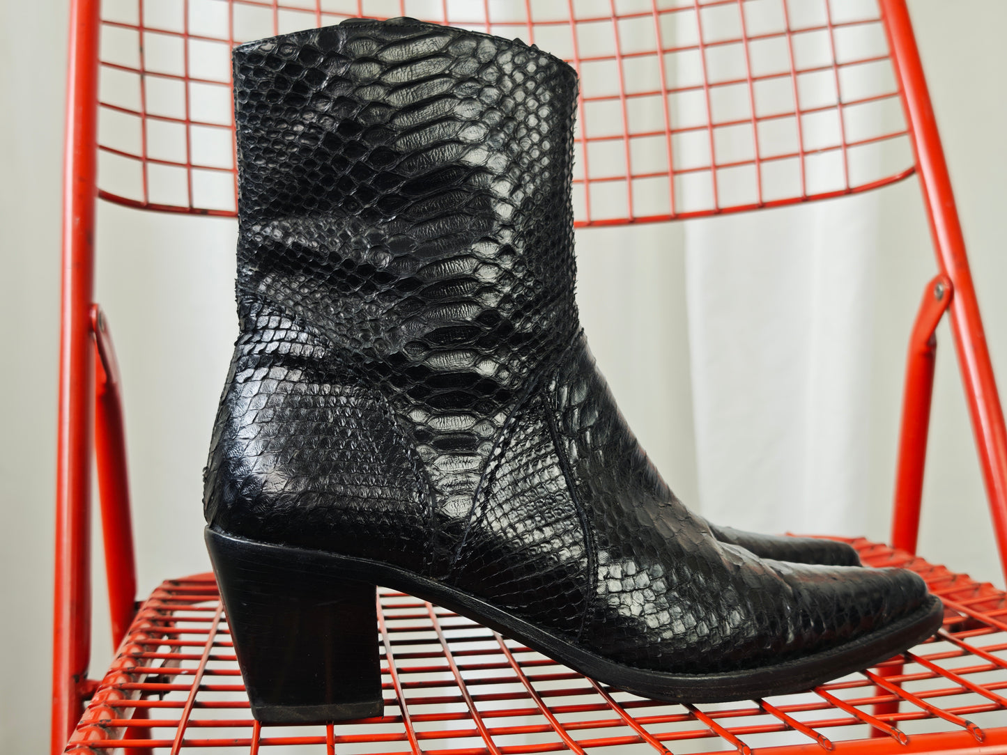 Snake skin western boots - 39 1/2