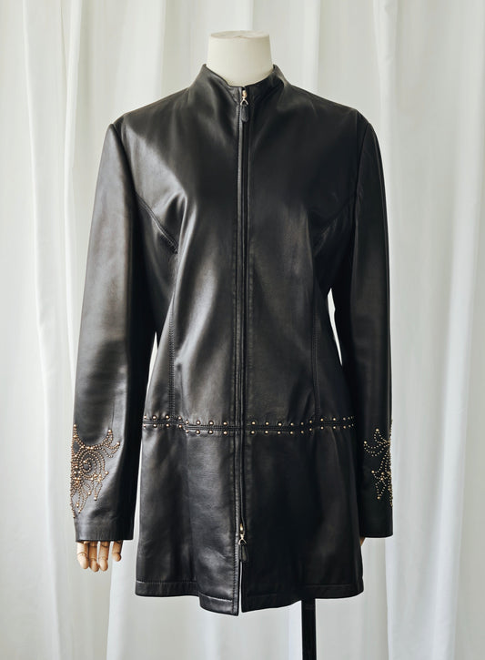 Escada leather jacket