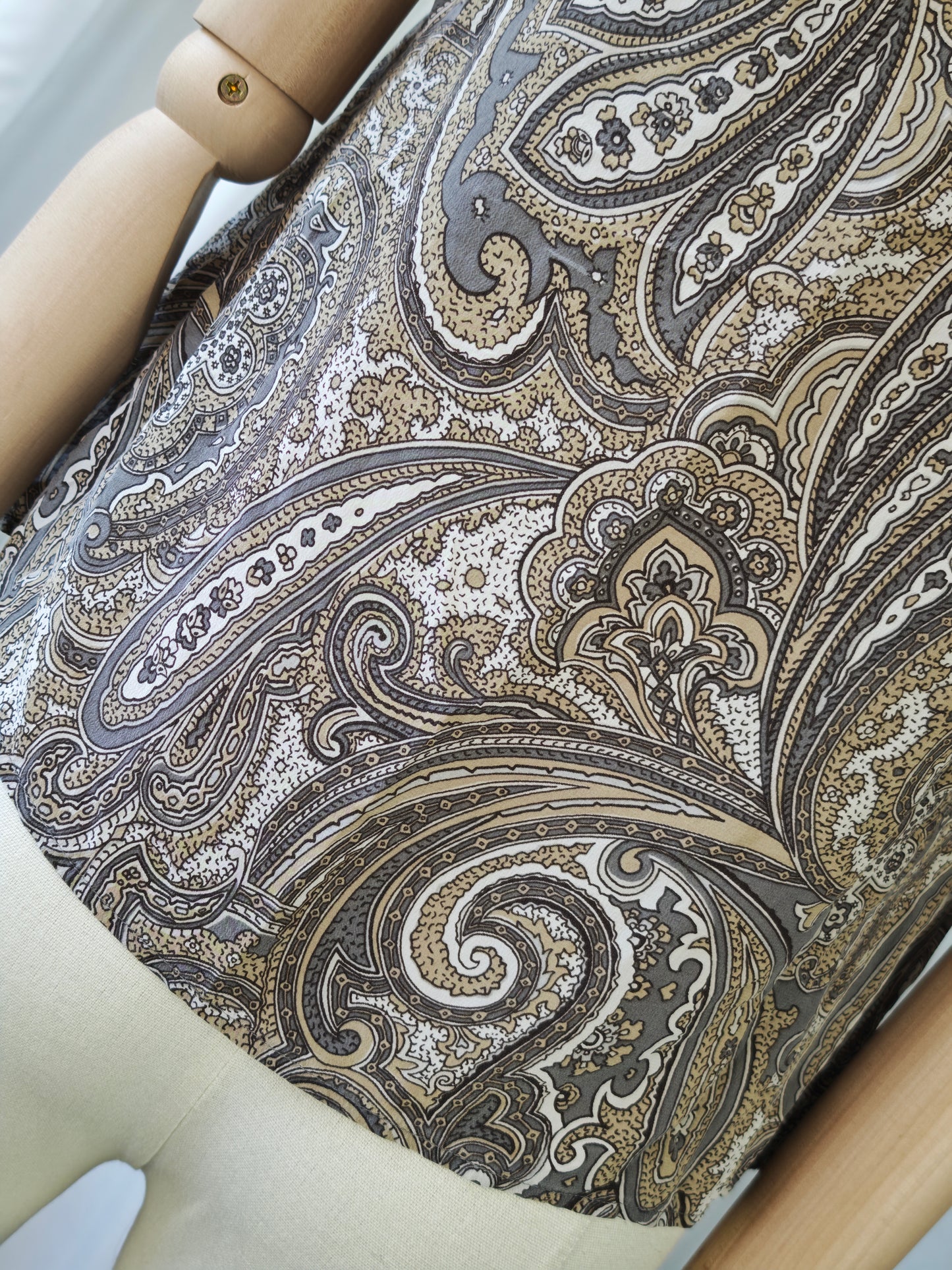 Silk paisley print top - petit