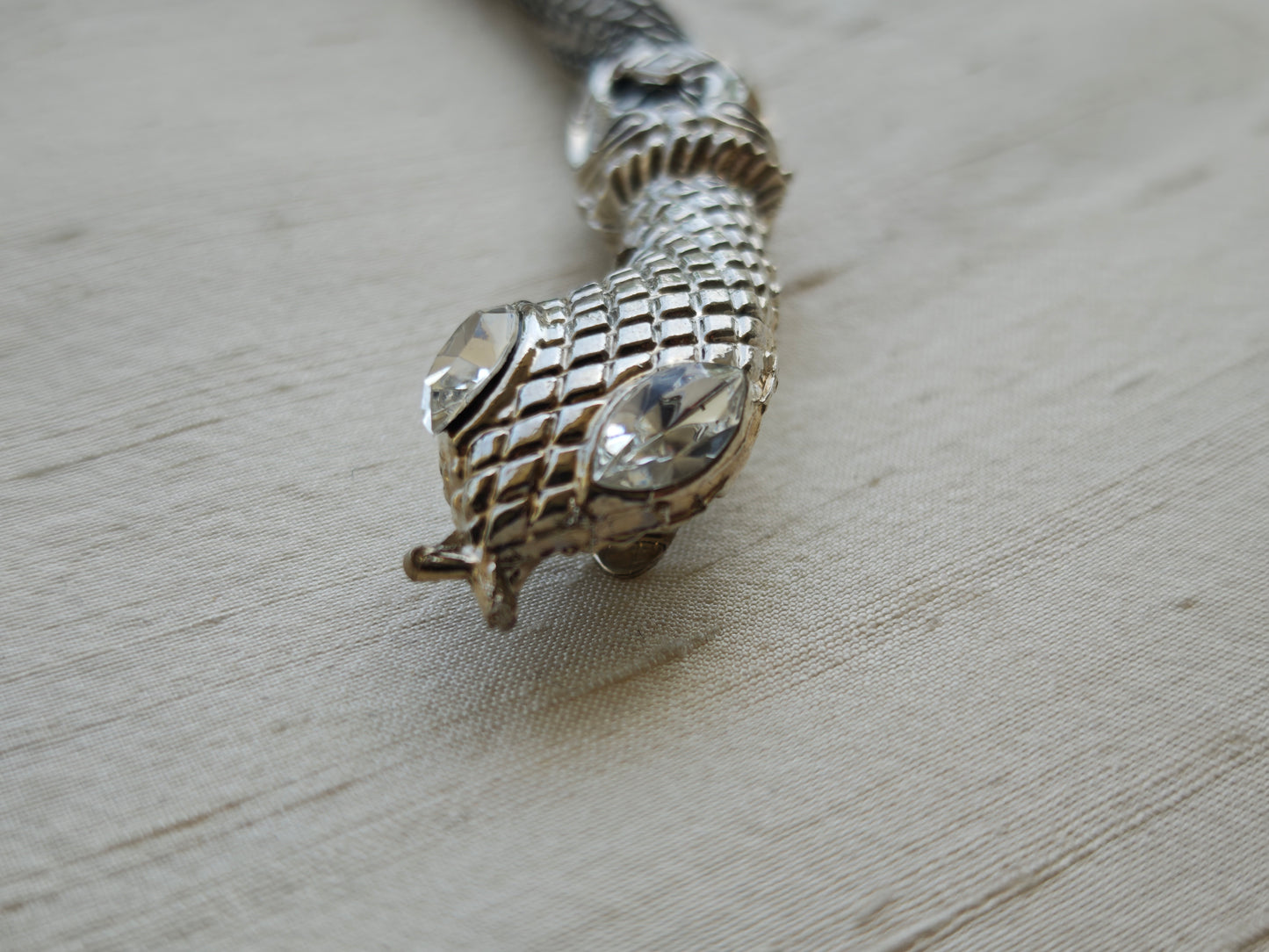 Silver snake belt