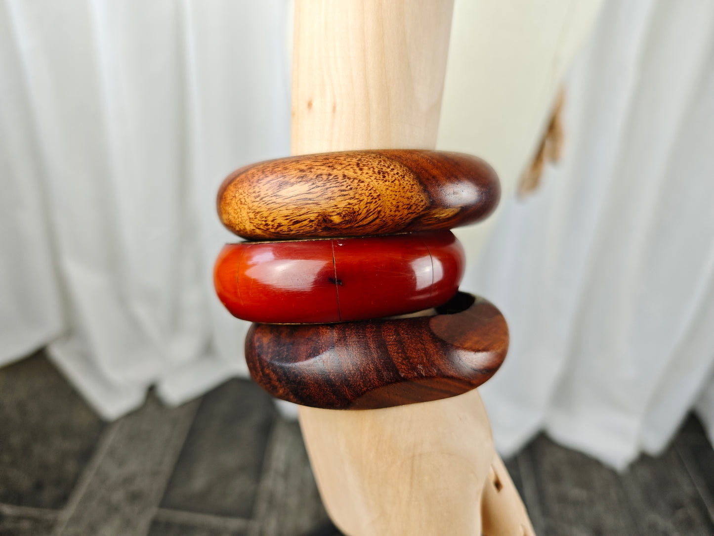 Wood bangle stack