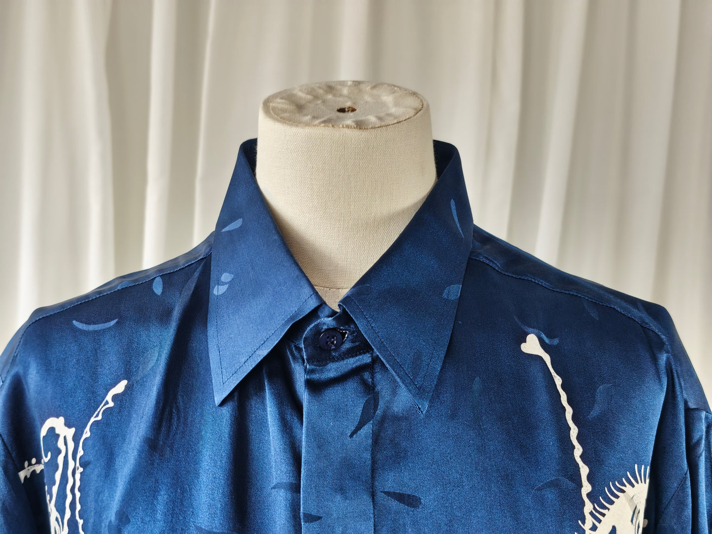 90s silk shirt - M/L