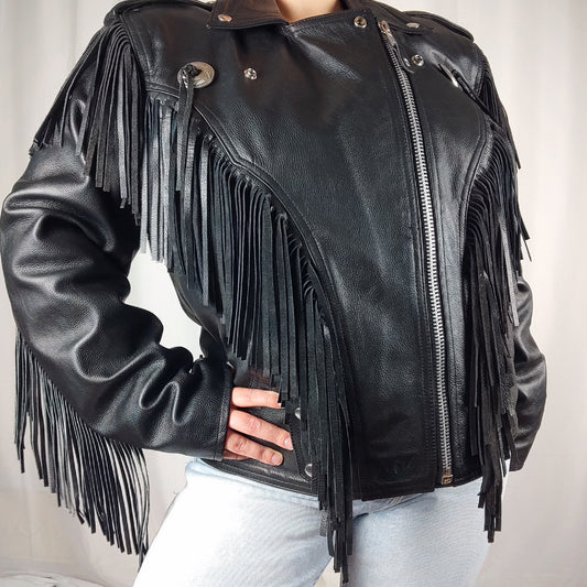 Fringe biker jacket - L/XL