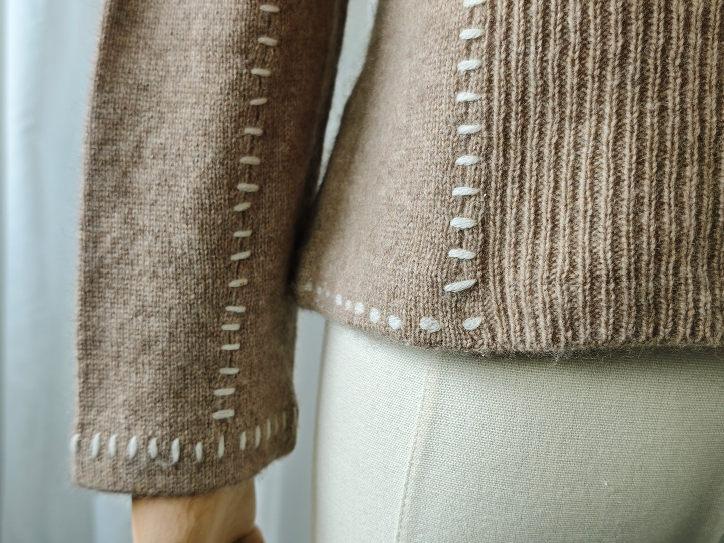 Cashmere zip-vest - M