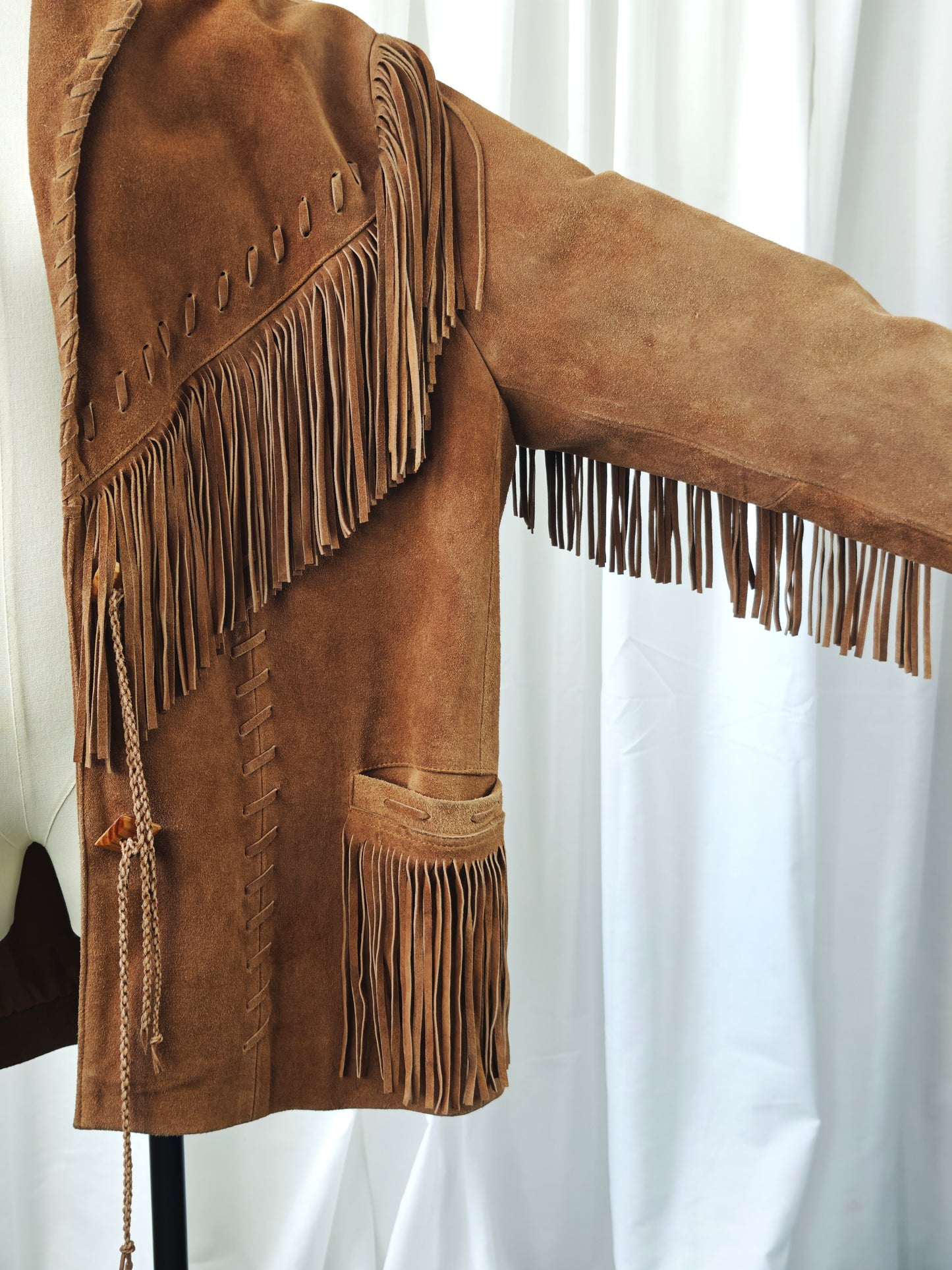 Suède fringe jacket - L/XXL
