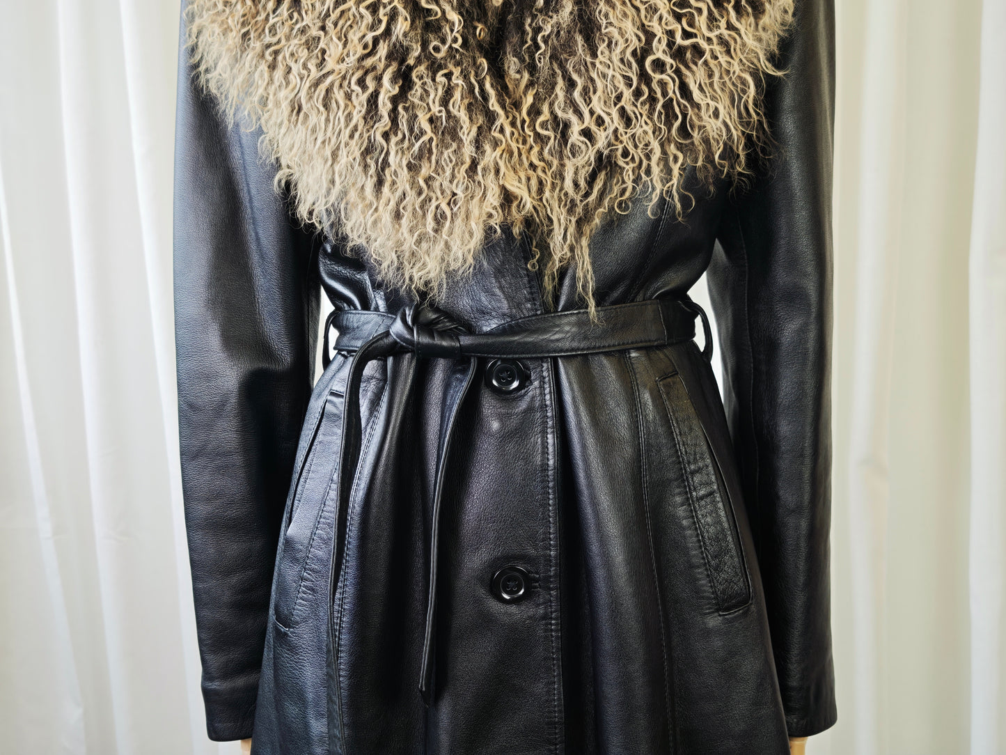 Leather trench