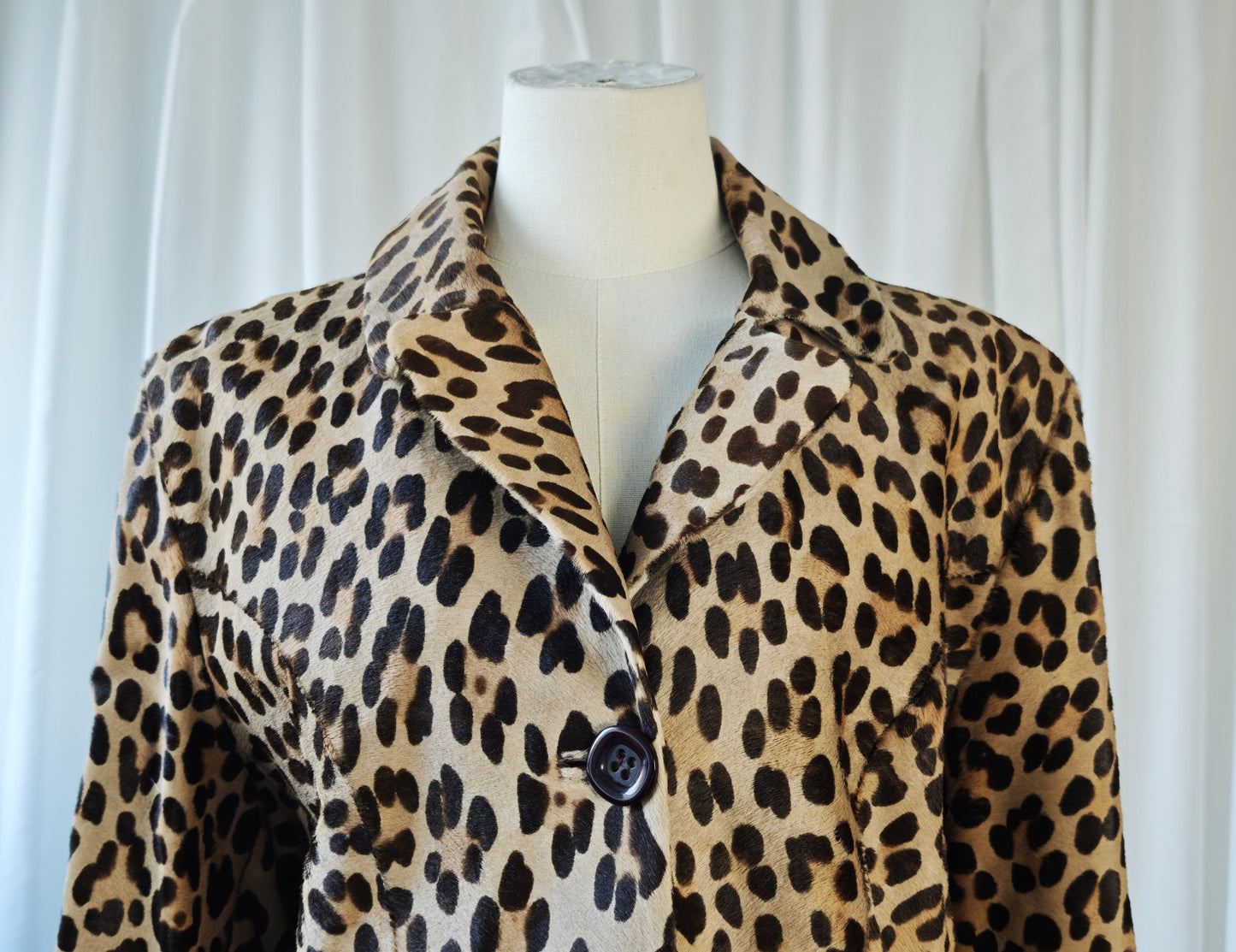 Leopard pony hair jacket