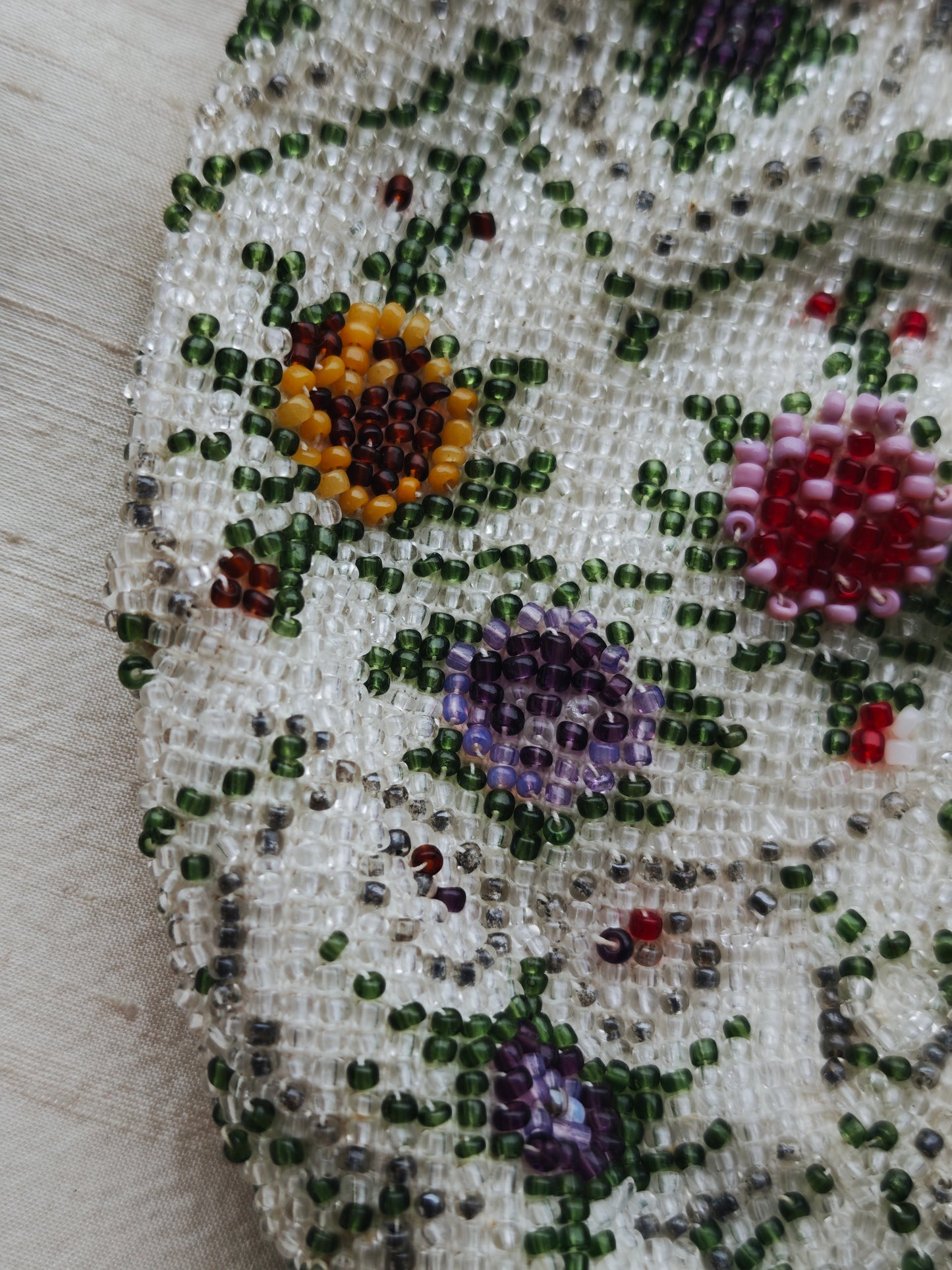 Victorian beaded pouch