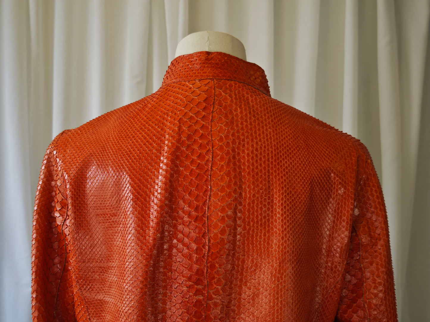 Genuine python leather jacket
