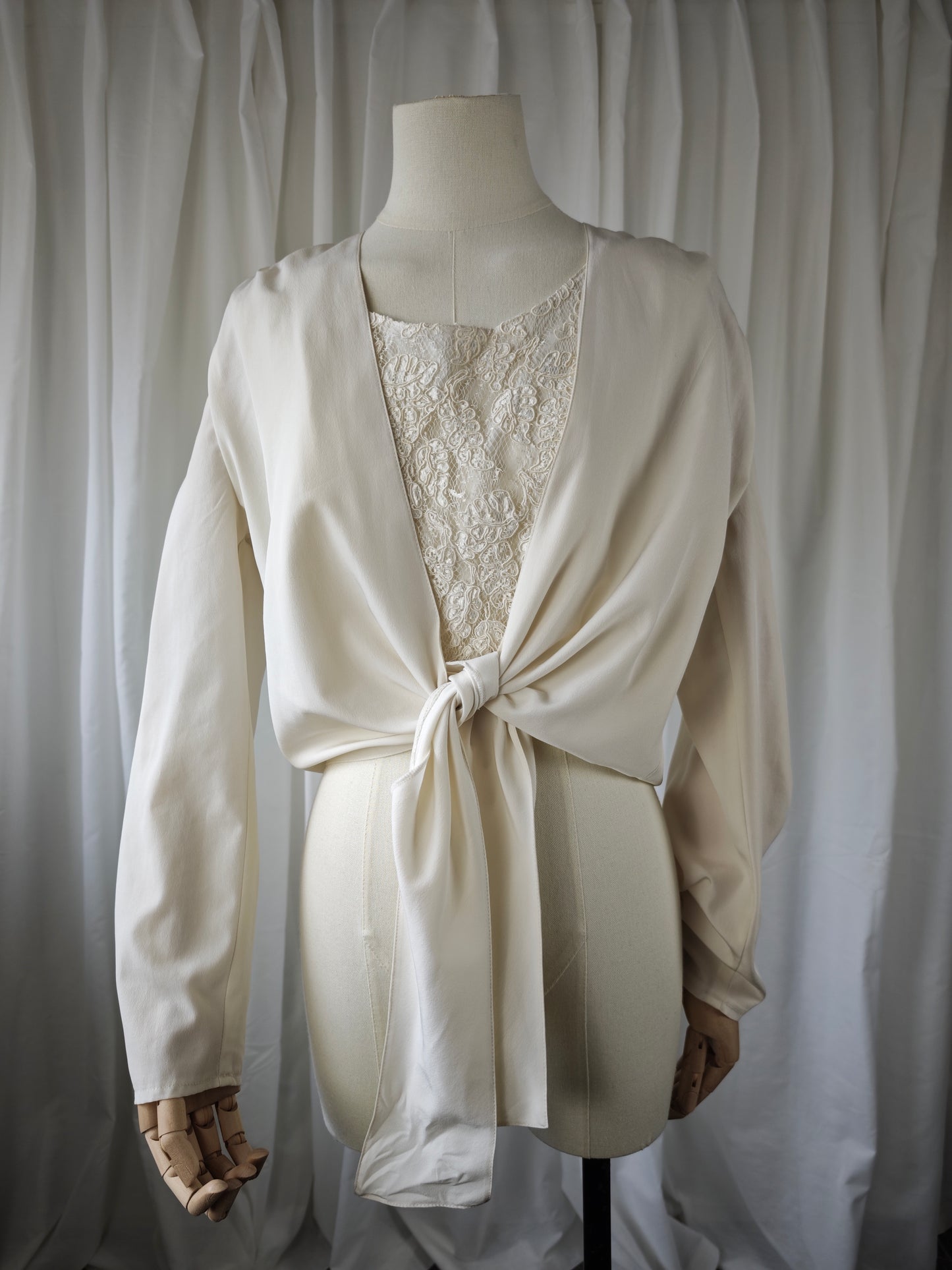 80s romantic blouse - S/L